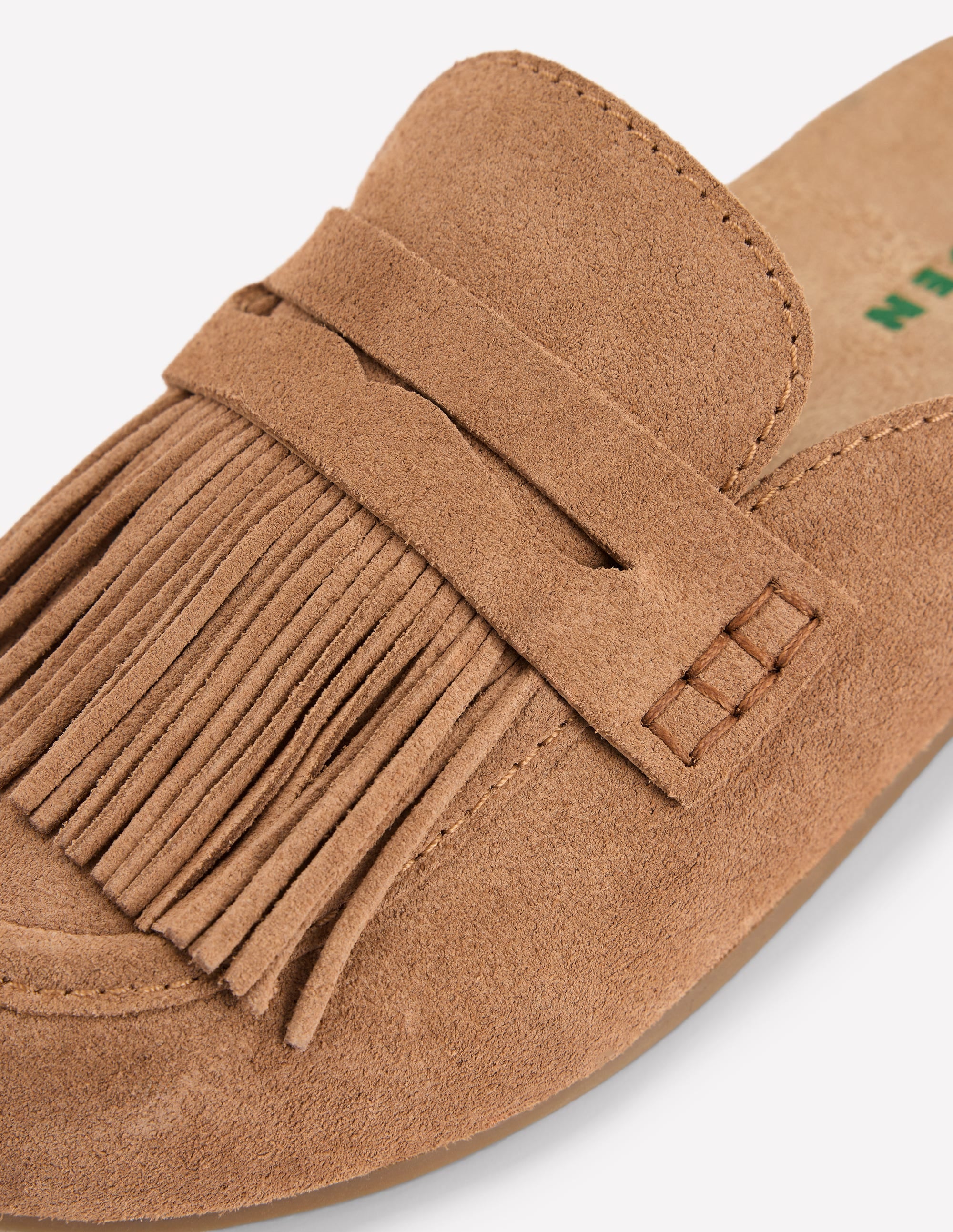 Etta Ghillie Mule Clogs-Tan - Image 5