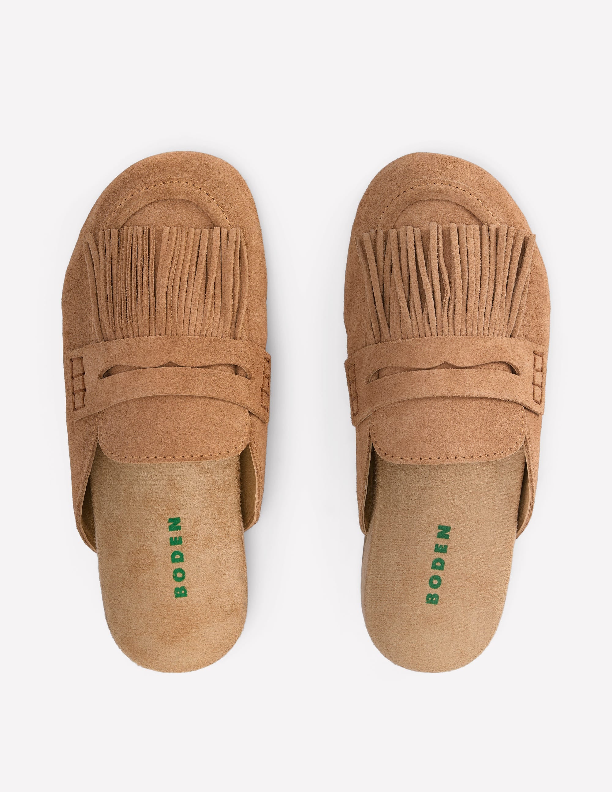 Etta Ghillie Mule Clogs-Tan - Image 6
