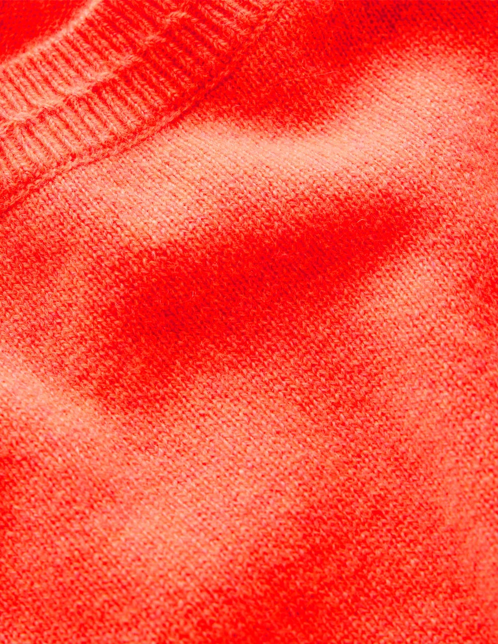 Eva Cashmere Crew Neck Jumper-Fiery Orange Melange - Image 6