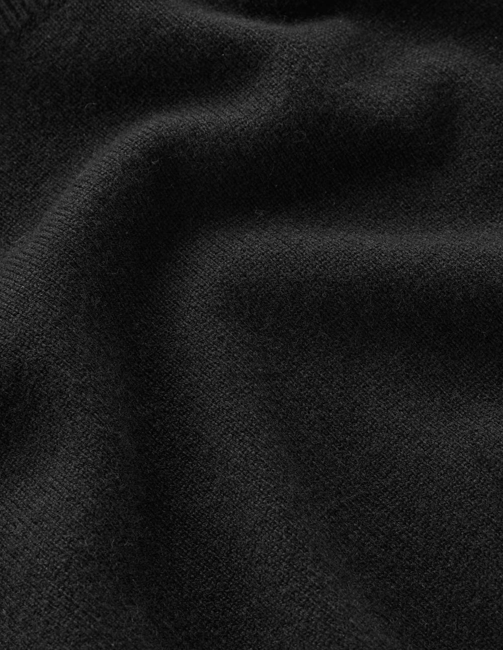 Eva Cashmere Roll Neck Jumper-Black - Image 6