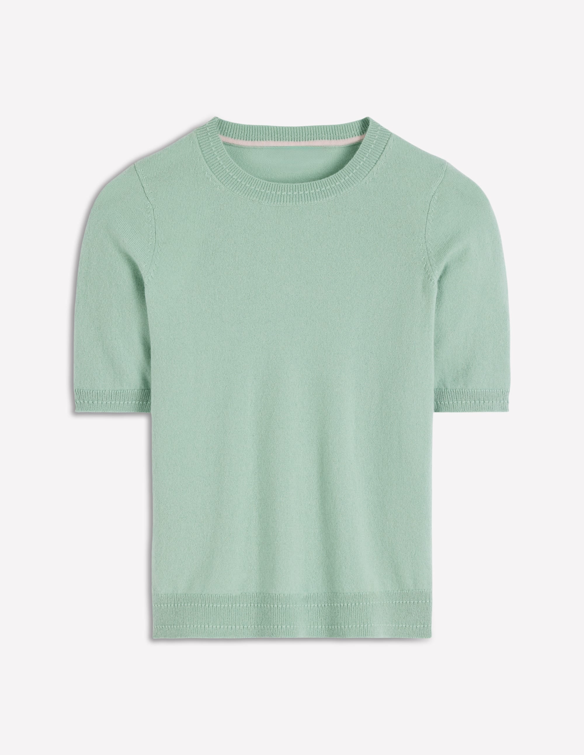 Eva Cashmere T-Shirt-Celadon Blue - Image 5