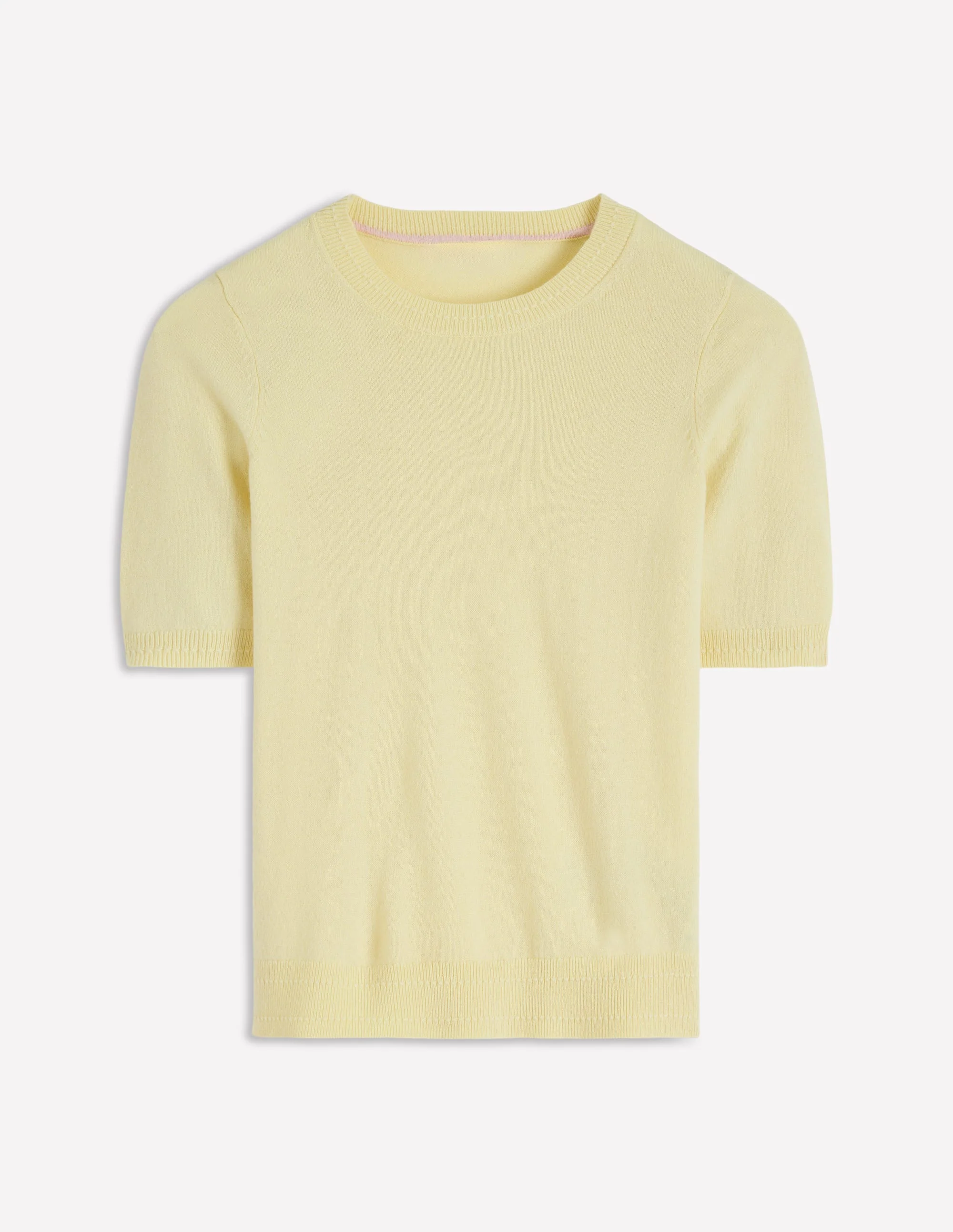 Eva Cashmere T-Shirt-Sandstone Yellow - Image 6