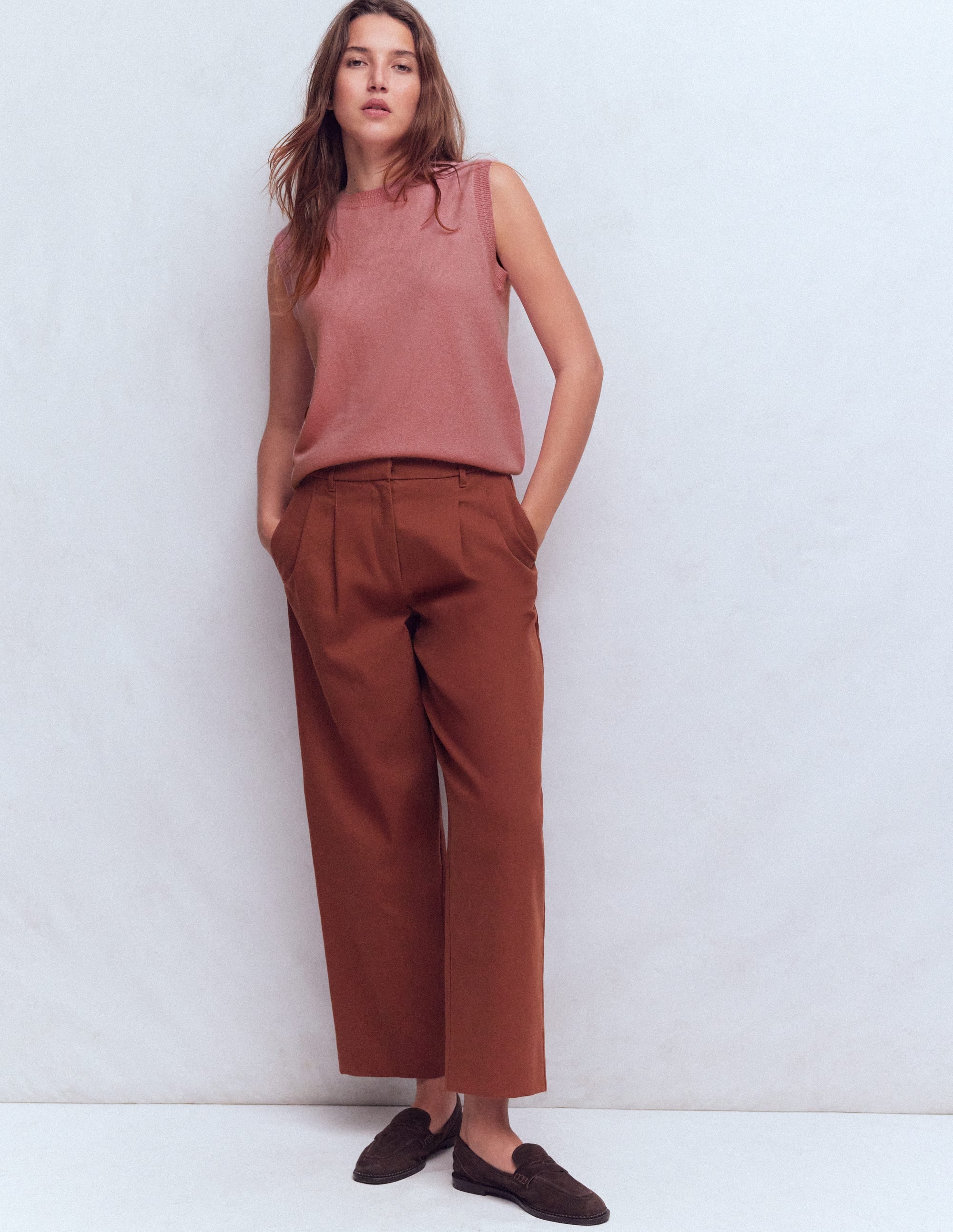 Eva Cashmere Tank-Camelia Pink - Image 4