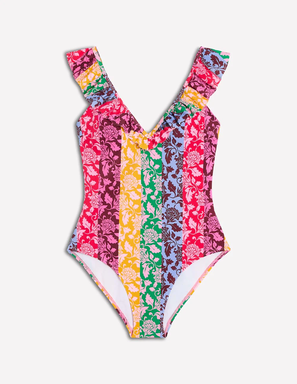 Evia Ruffle Swimsuit-Multi, Ornate Vine Hotch - Image 6