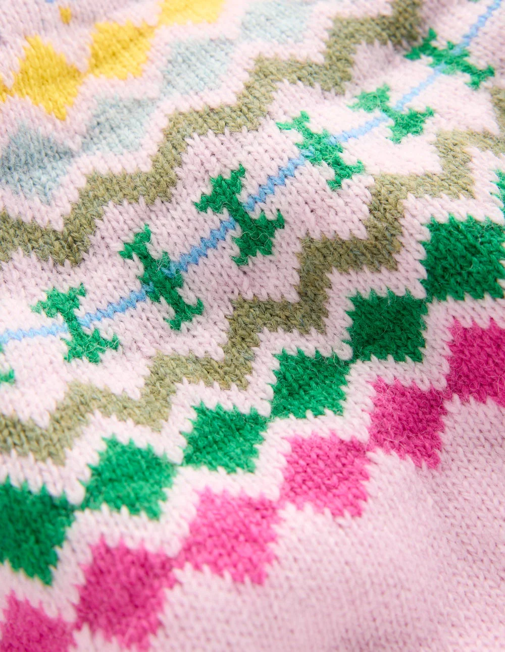 Fae Fair Isle Frilled Jumper-Sheer Pink Melange - Image 6
