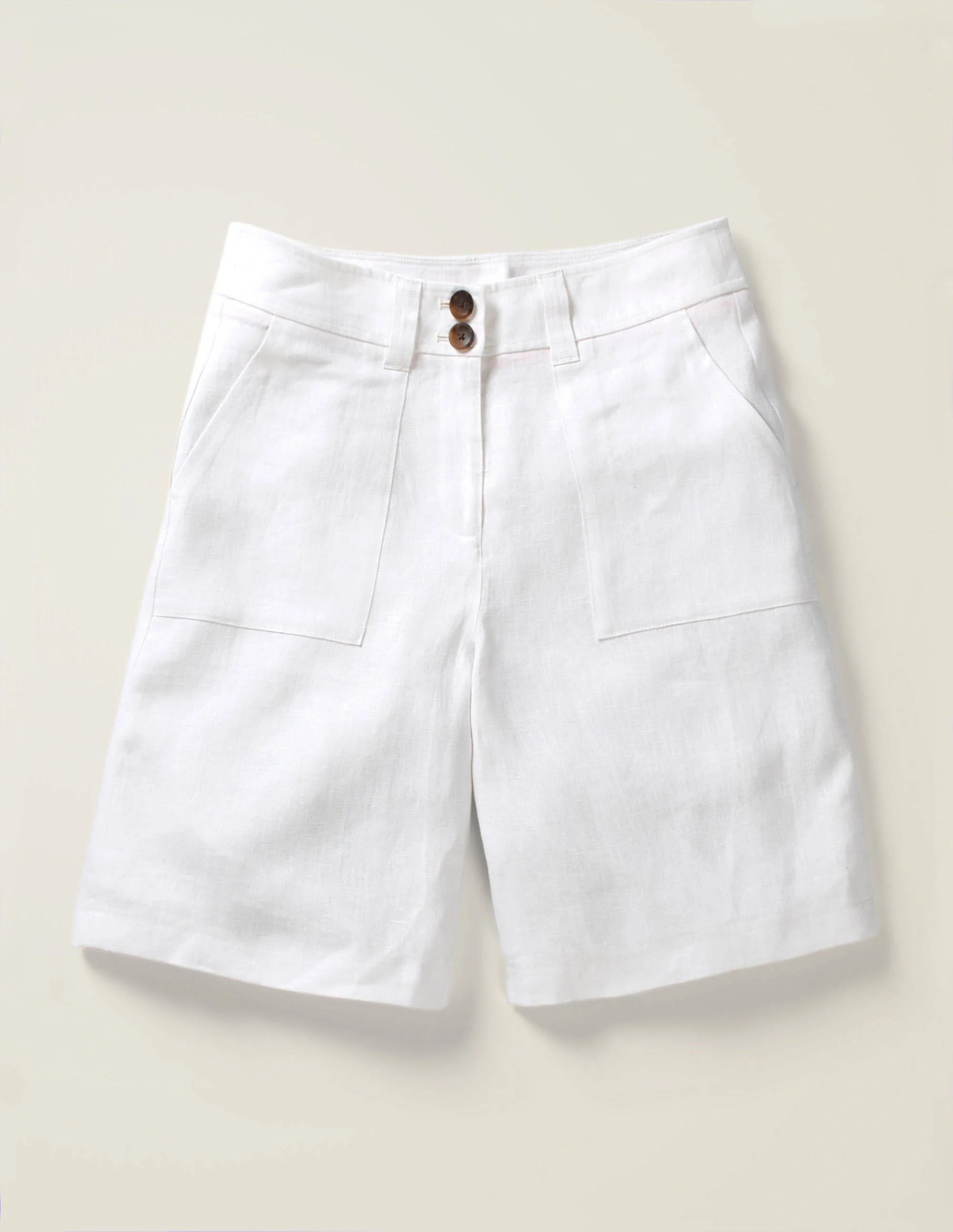 Filey Seamed Pocket Shorts-White - Image 7