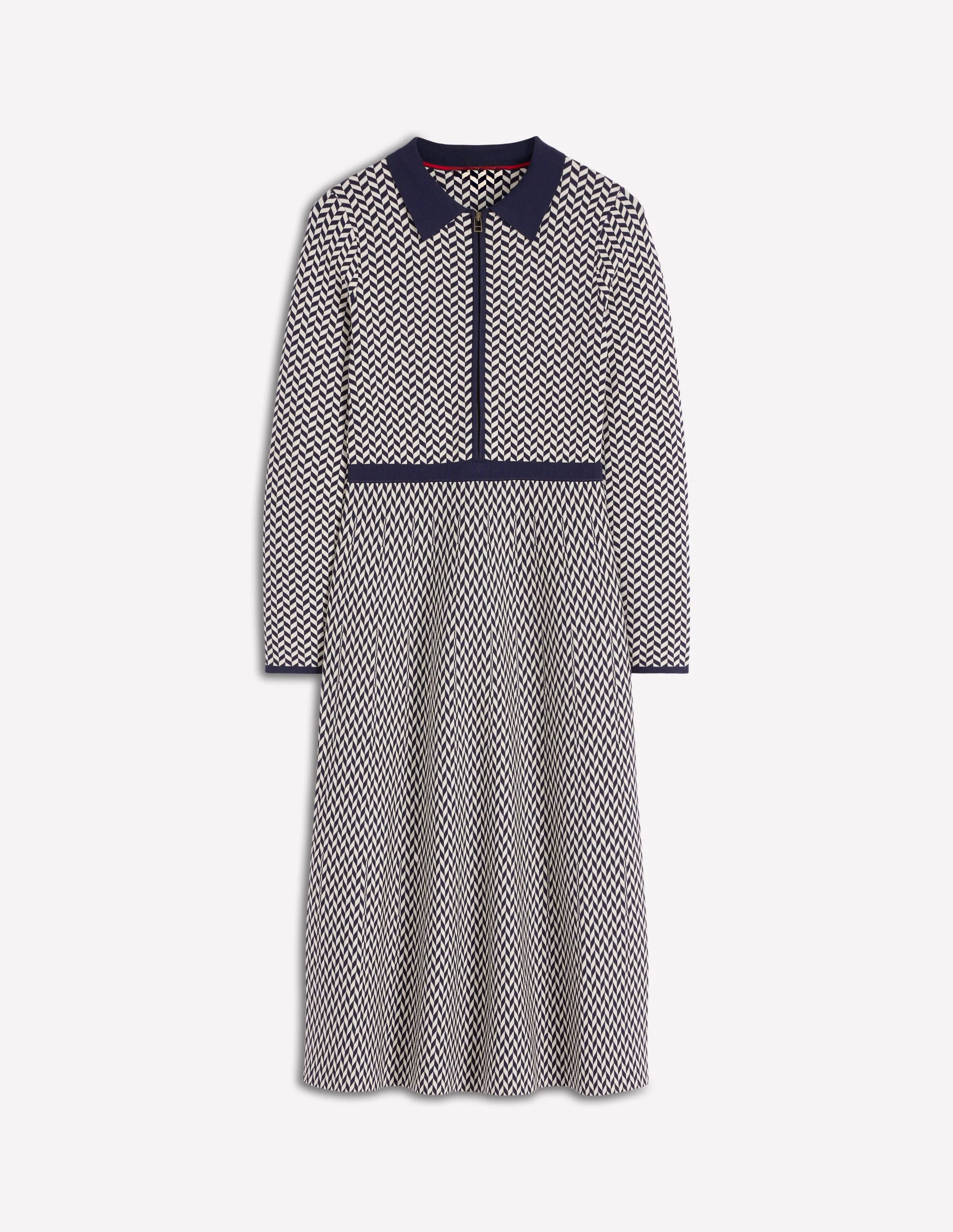Fiona Chevron Knitted Dress-Chevron - Image 6