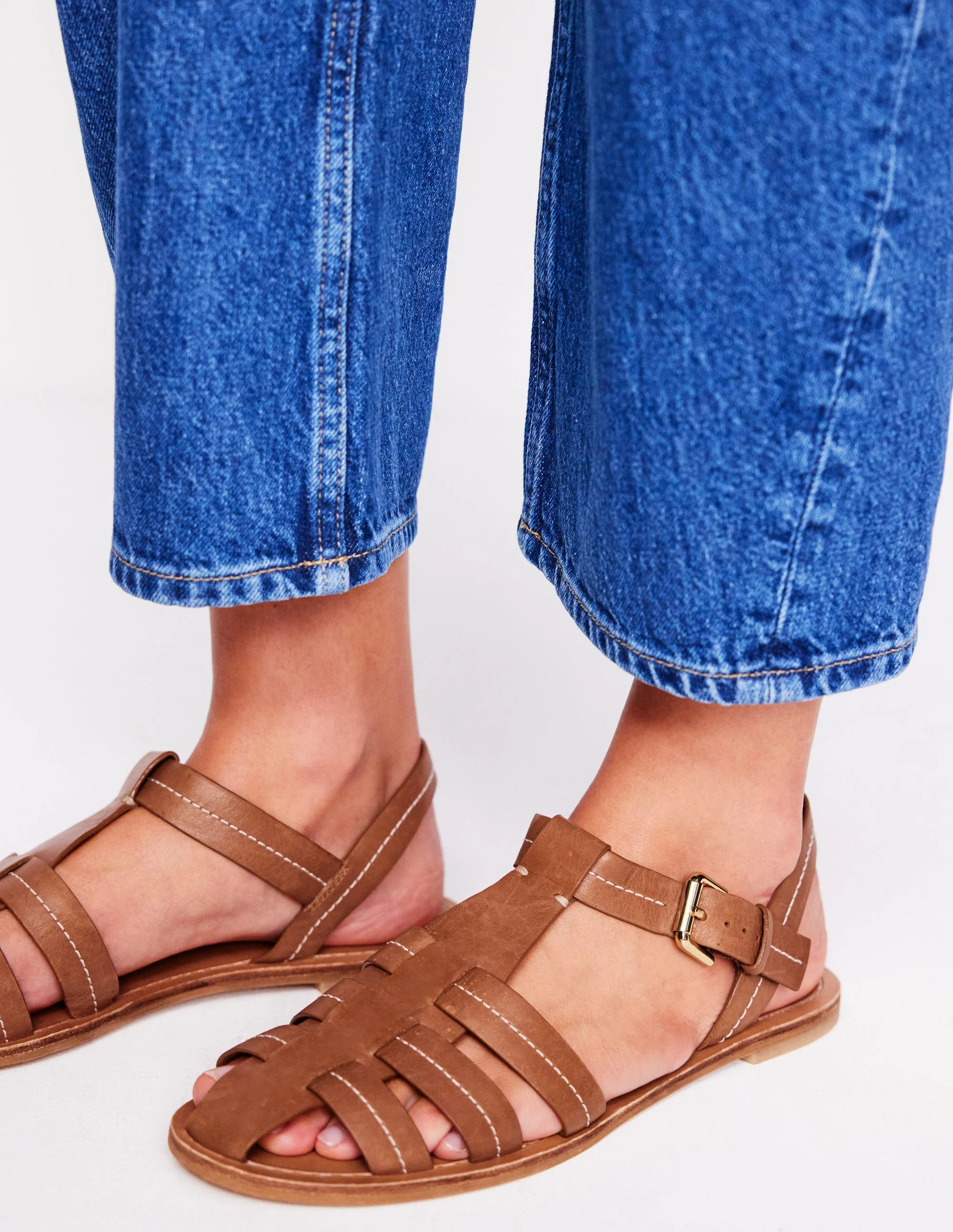 Fisherman Flat Sandals-Tan - Image 2