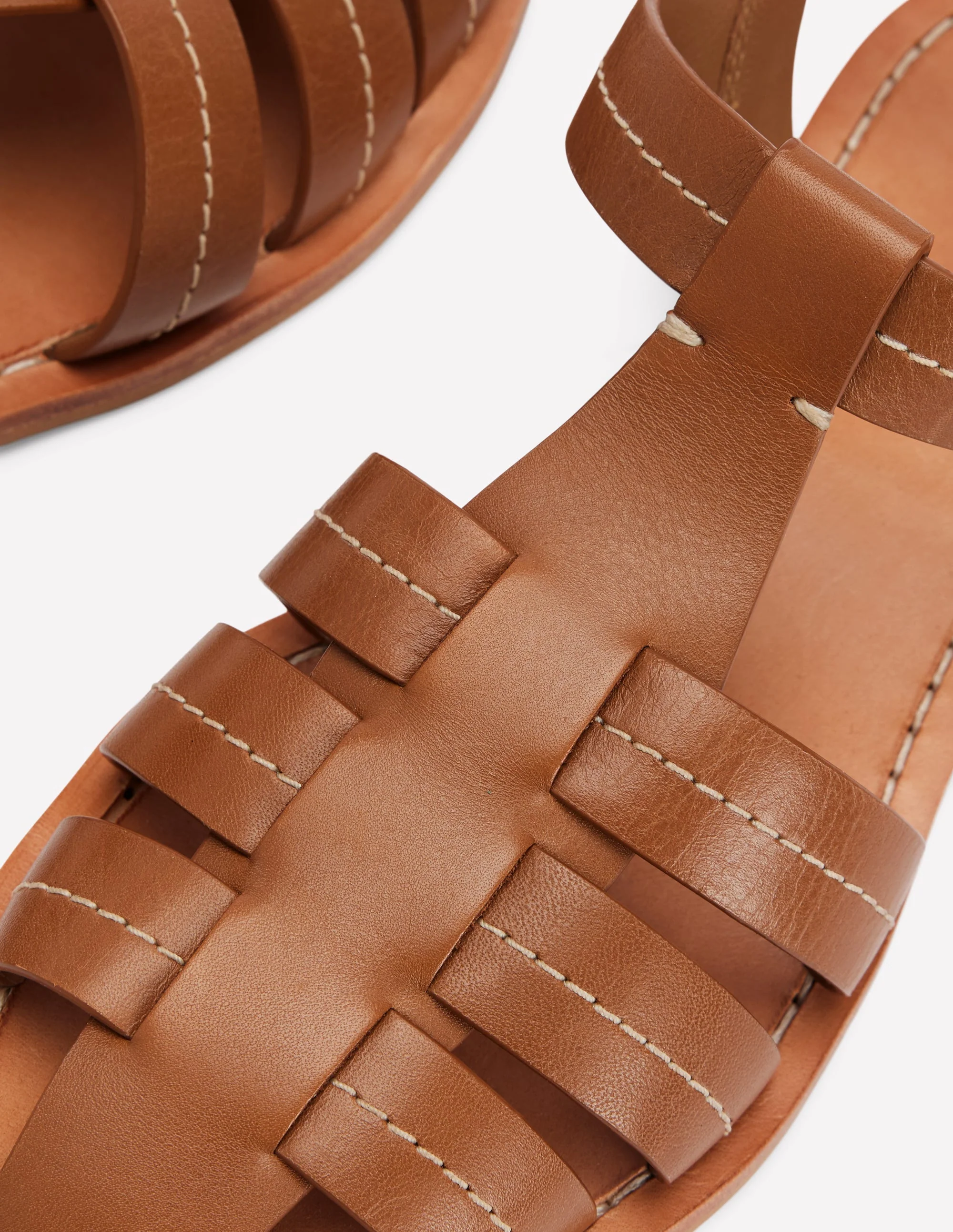 Fisherman Flat Sandals-Tan - Image 4