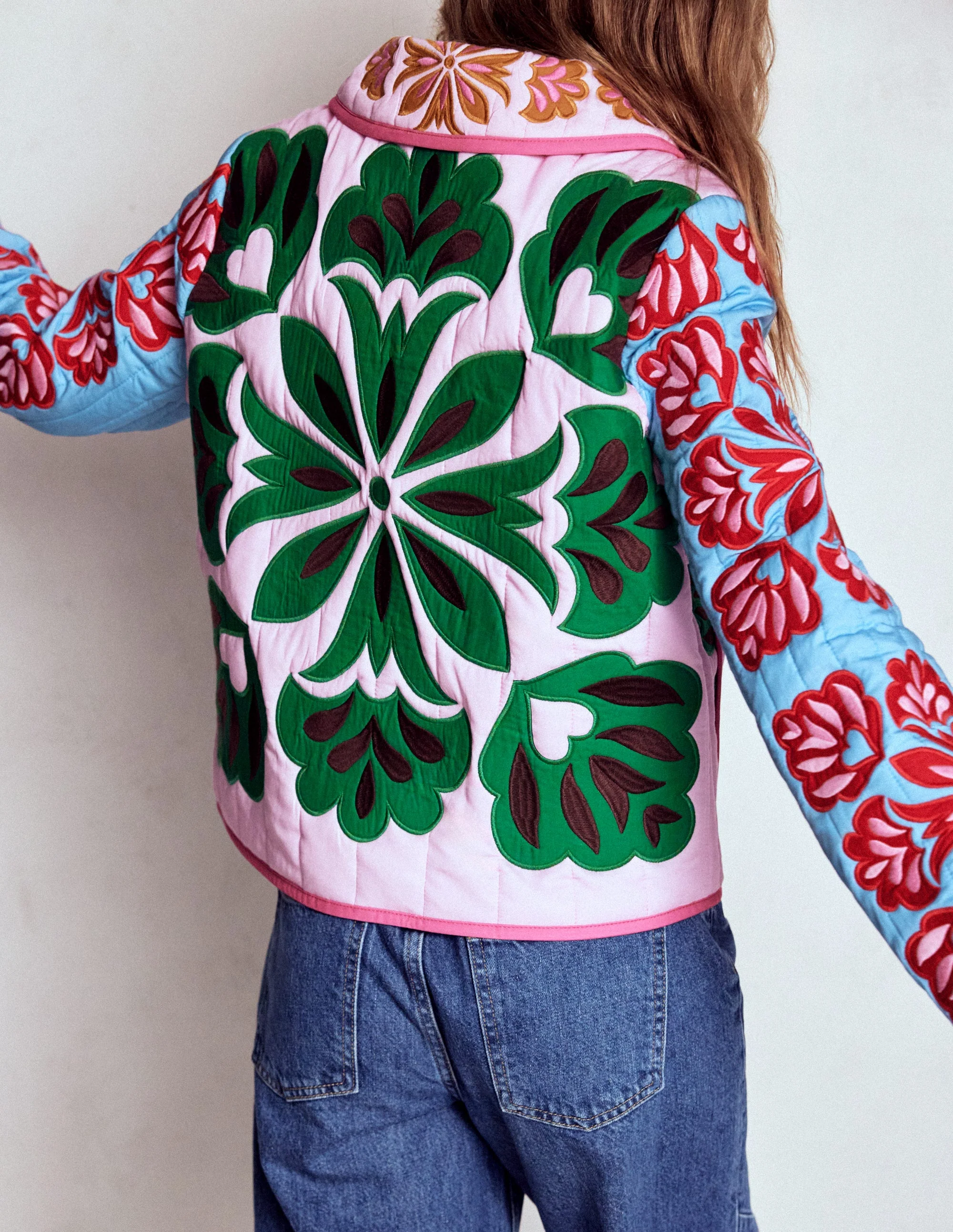 Fitzrovia Embroidered Jacket-Multi Applique - Image 3