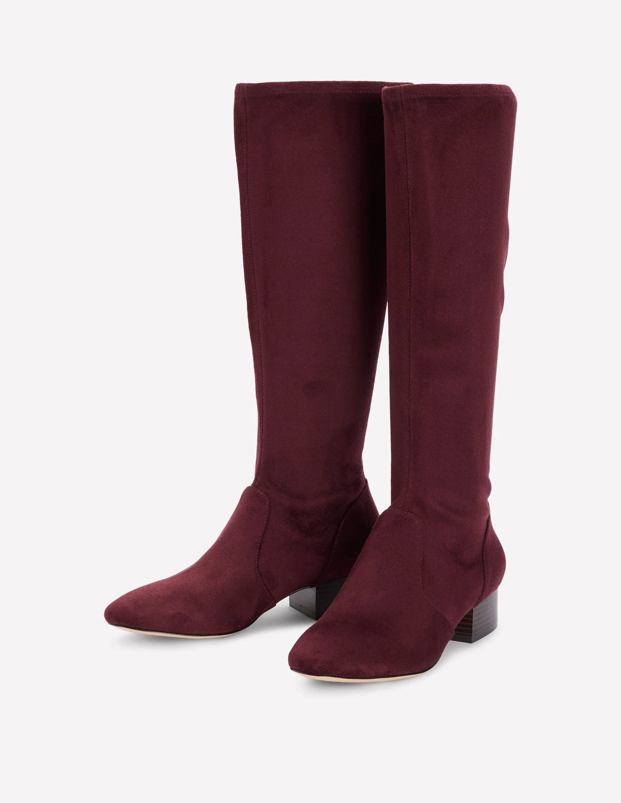 Flat Stretch Knee Boots-Chestnut - Image 3