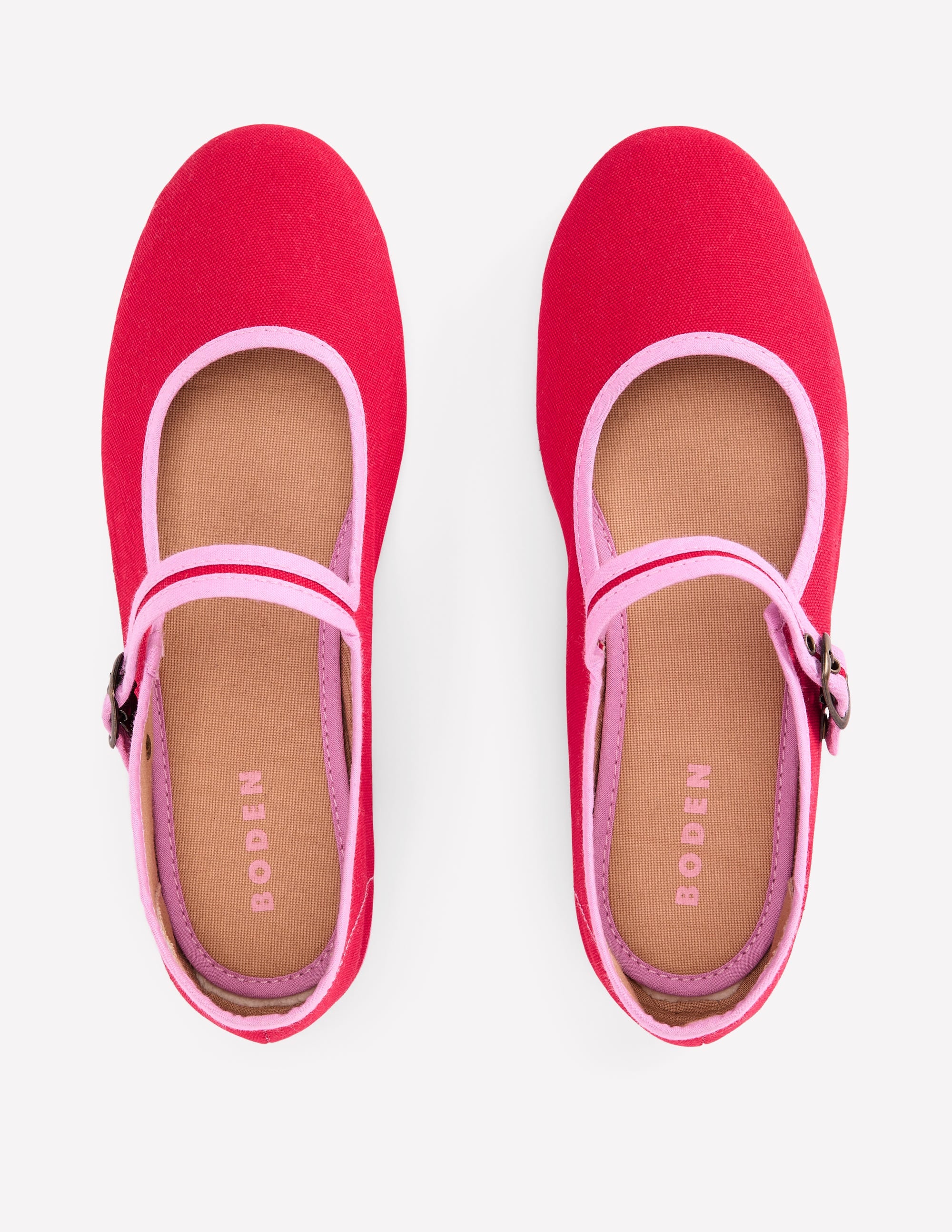 Flexi Mary Jane-Post Box Red/ Soft Pink - Image 5