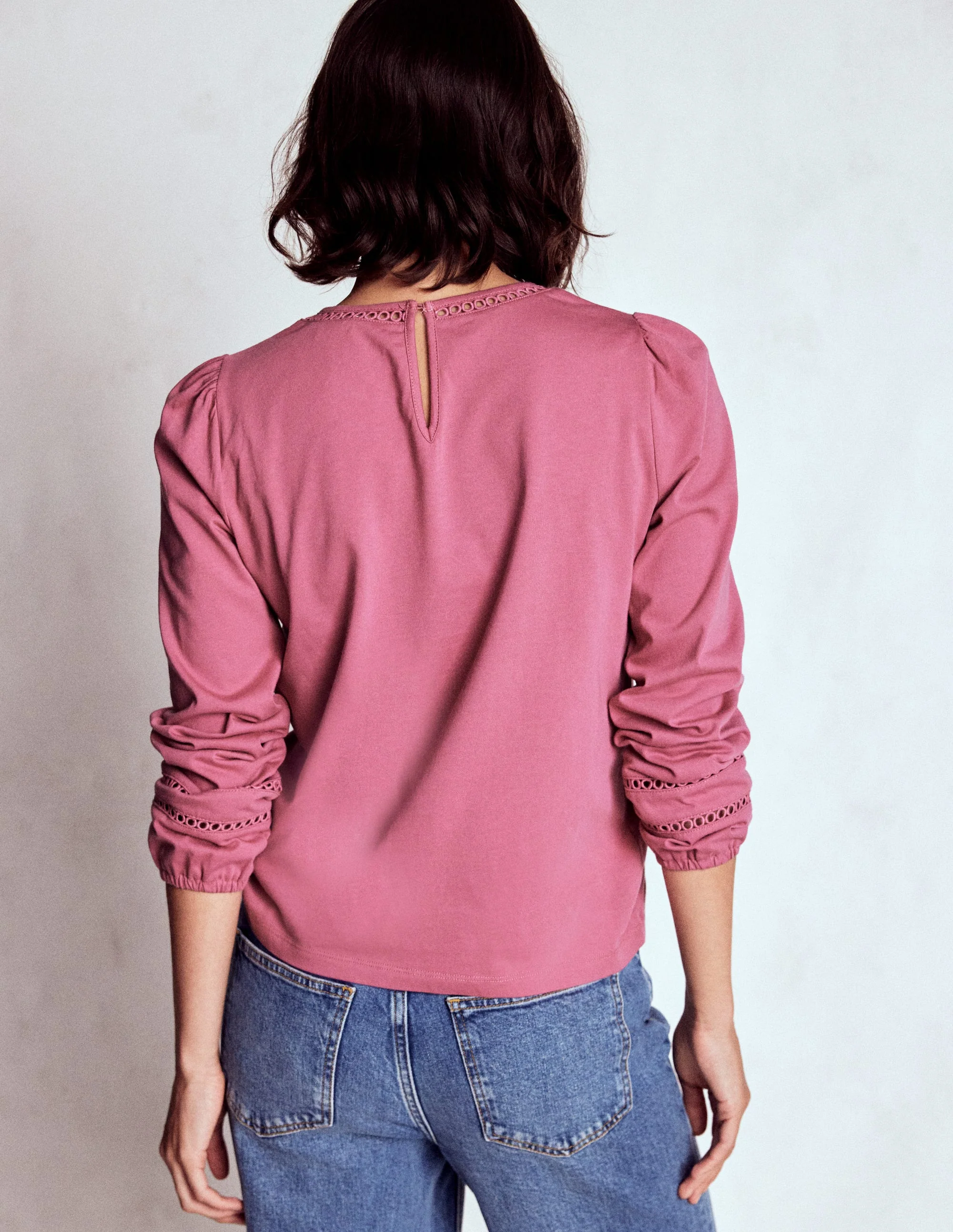 Flo Trim Detail Top-Pink Heather - Image 3