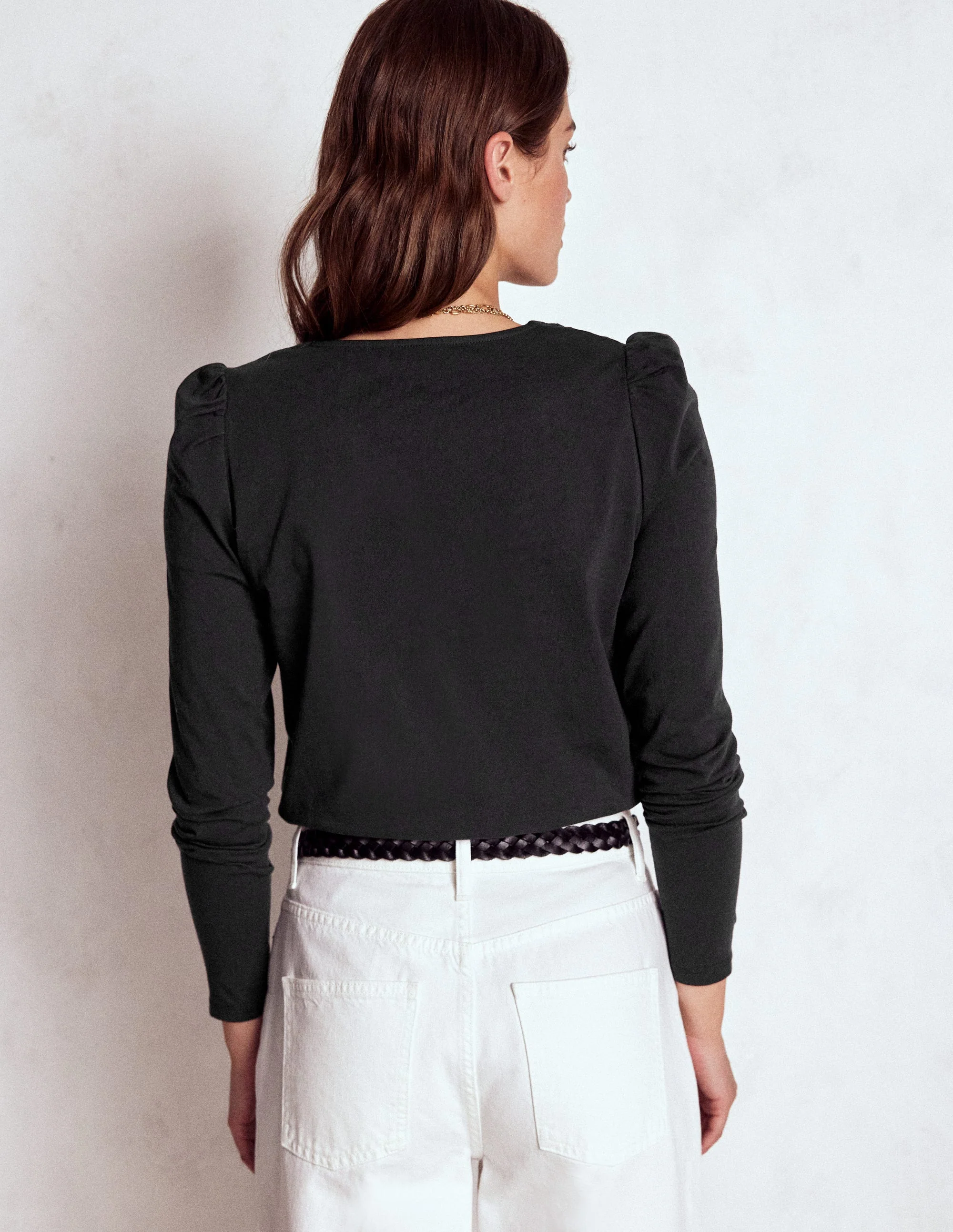 Flora Lace V-neck Top-Black - Image 3
