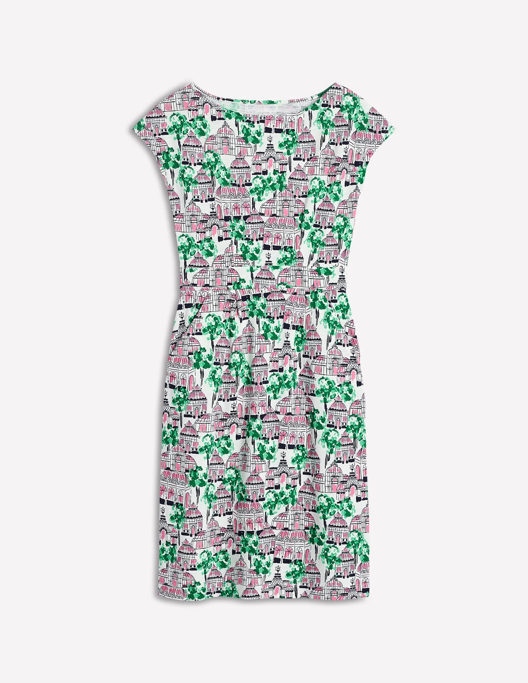 Florrie Jersey Dress-Ivory, Botanical Greenhouse - Image 5