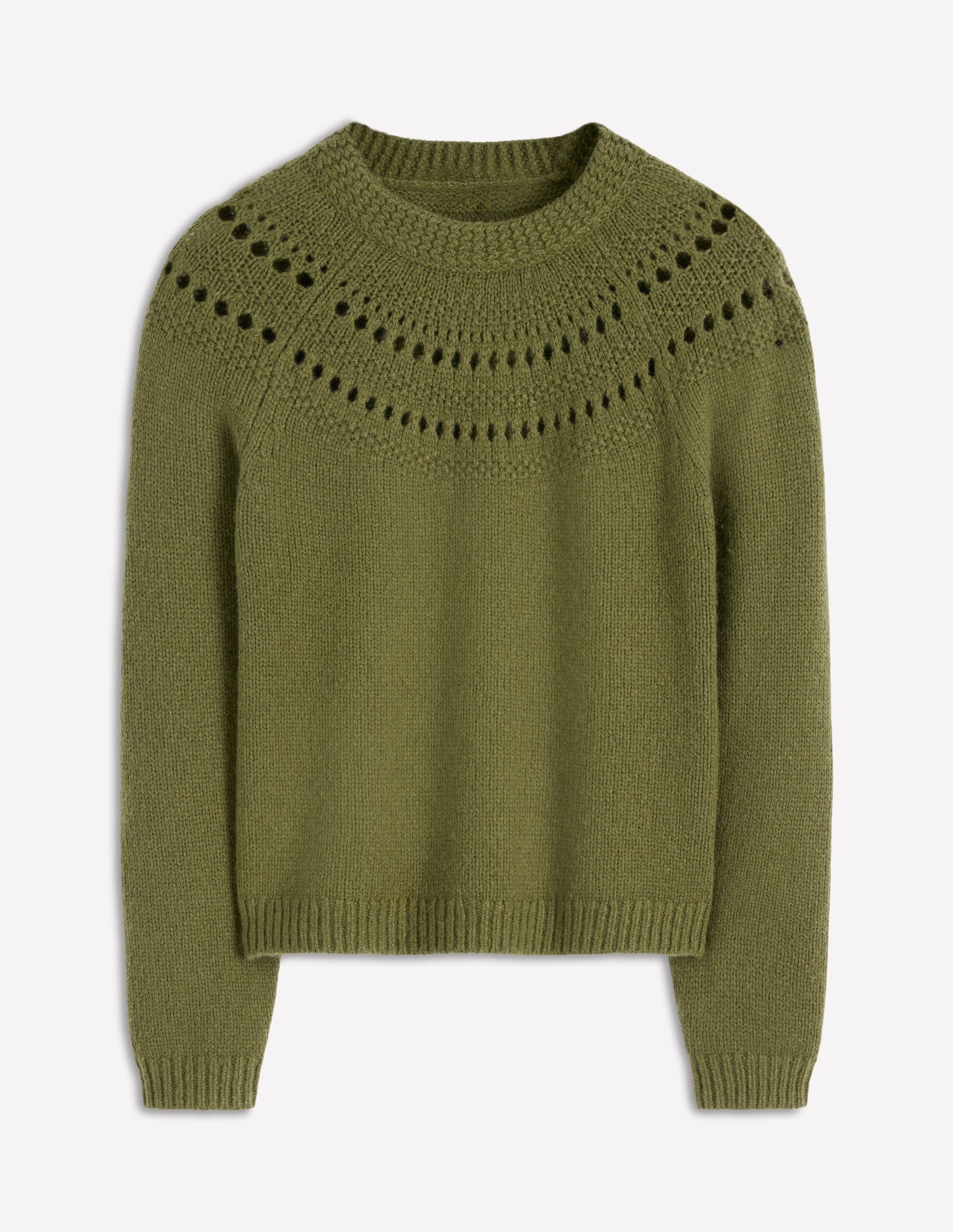 Fluffy Chunky Jumper-Woodland Green - Image 5