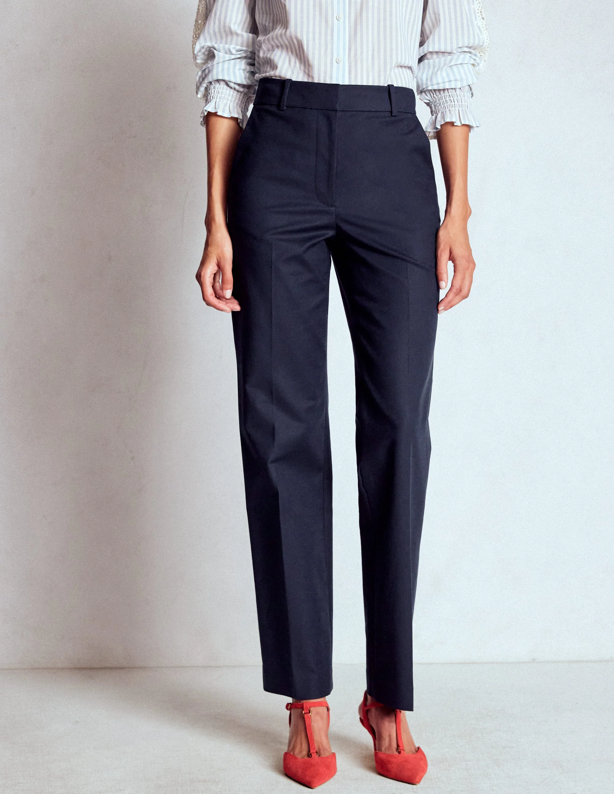 Full Length Canonbury Trousers-Navy - Image 4