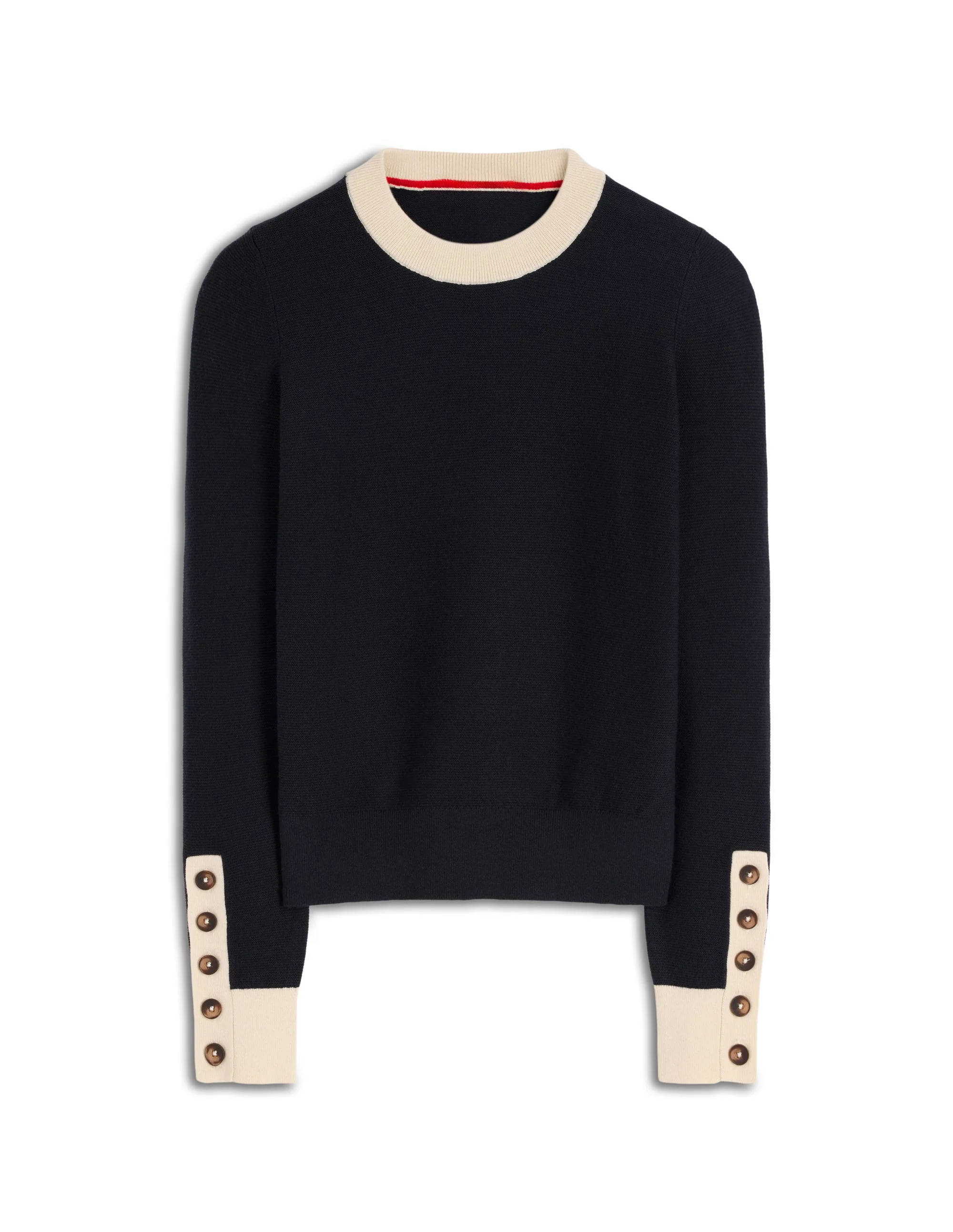 Grace Colour Block Jumper-Navy - Image 5