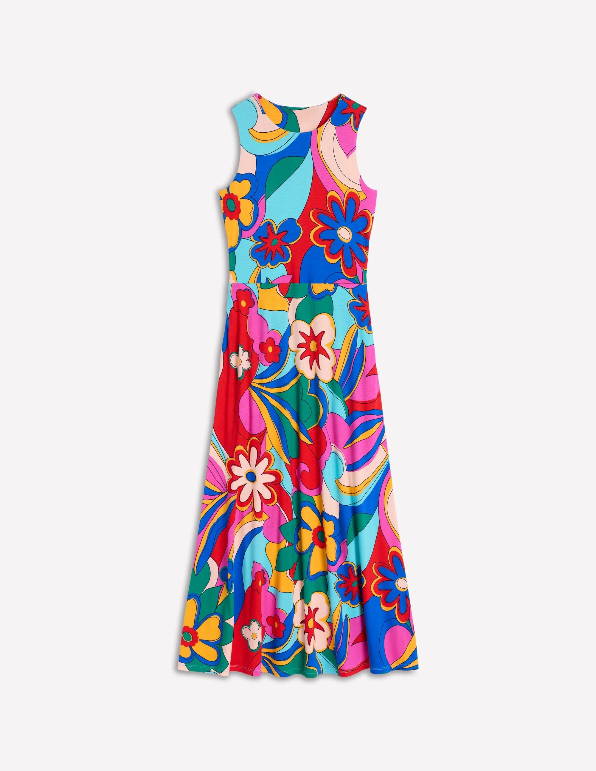 Grown On Tie Trapeze Dress-Multi, Blossomy Pop - Image 6