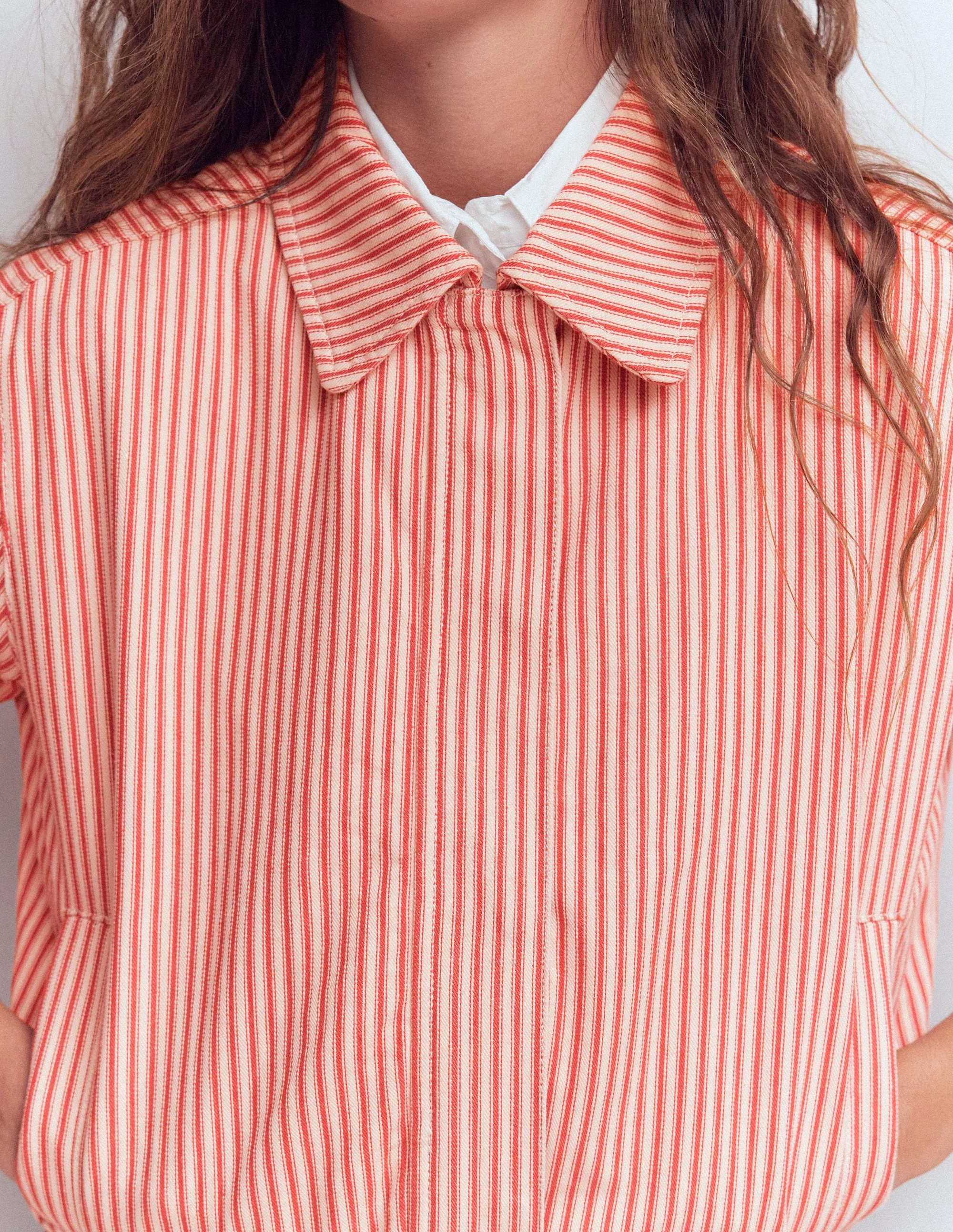 Harrington Jacket-Red Tram Stripe - Image 2