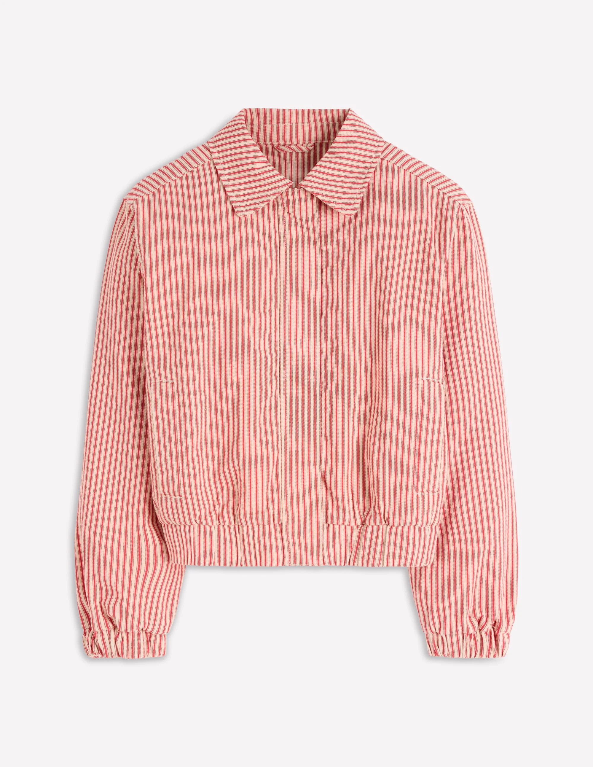 Harrington Jacket-Red Tram Stripe - Image 7
