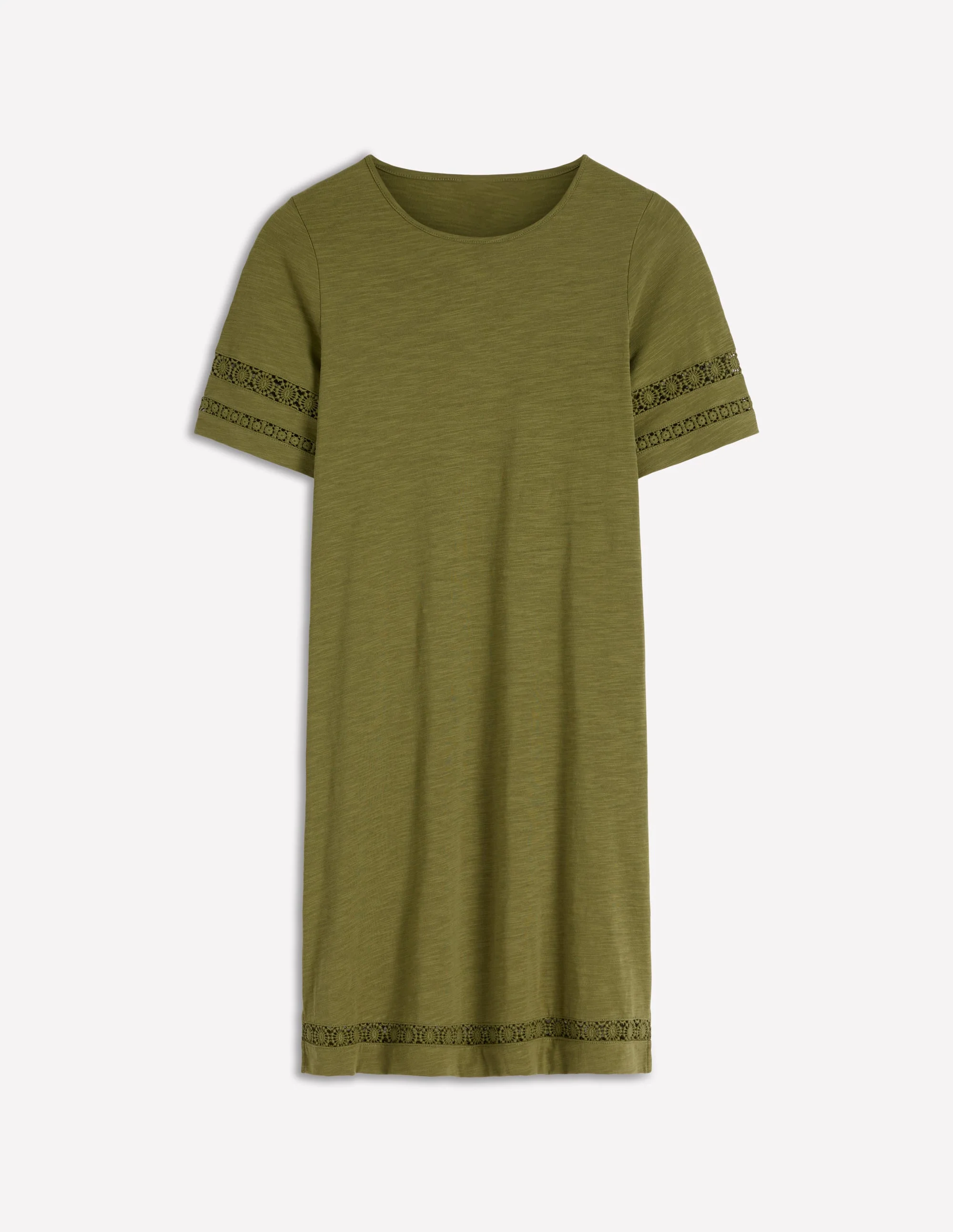 Hattie Jersey T-shirt Dress-Olive - Image 6