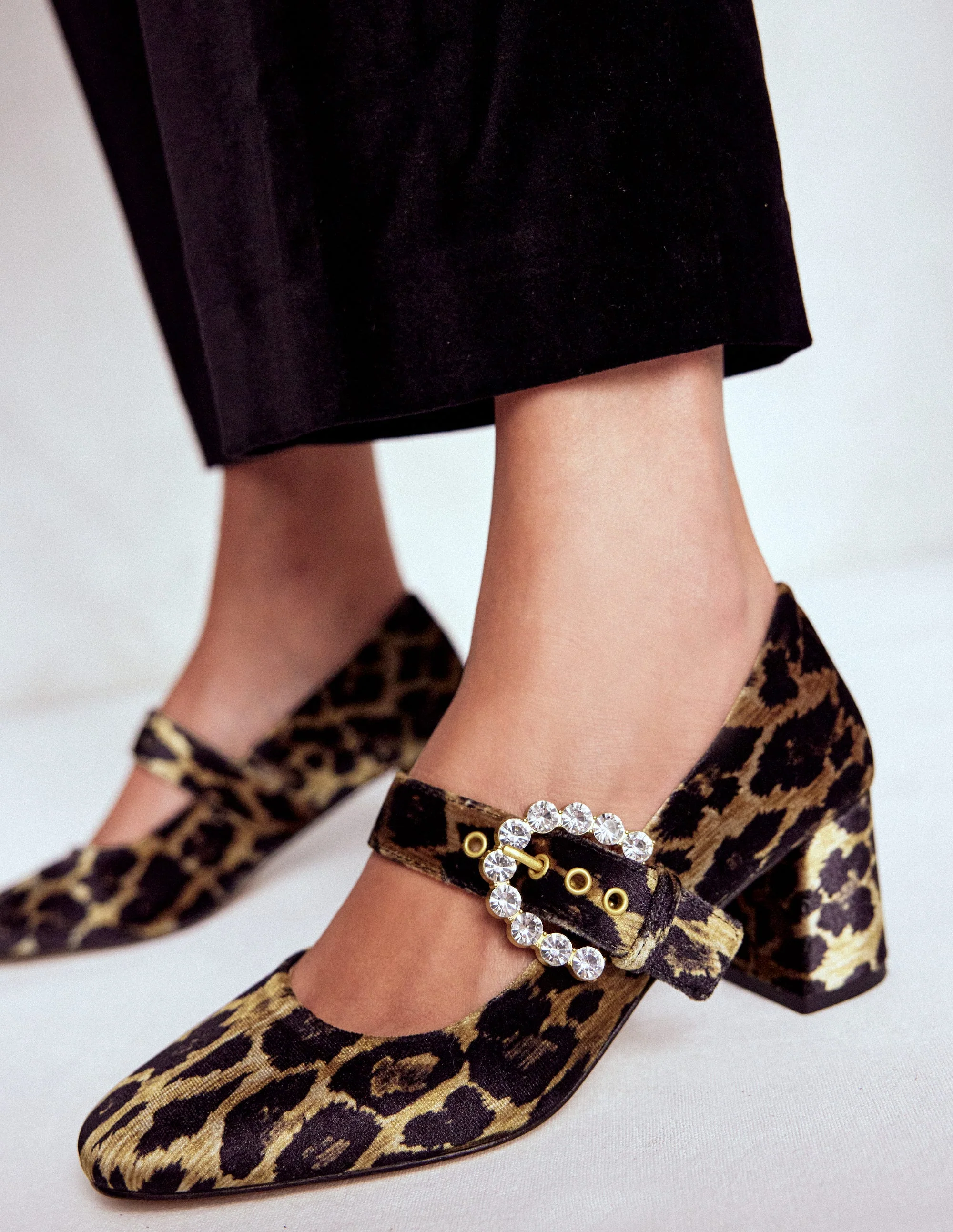 Heeled Buckle Mary Janes-Leopard - Image 4