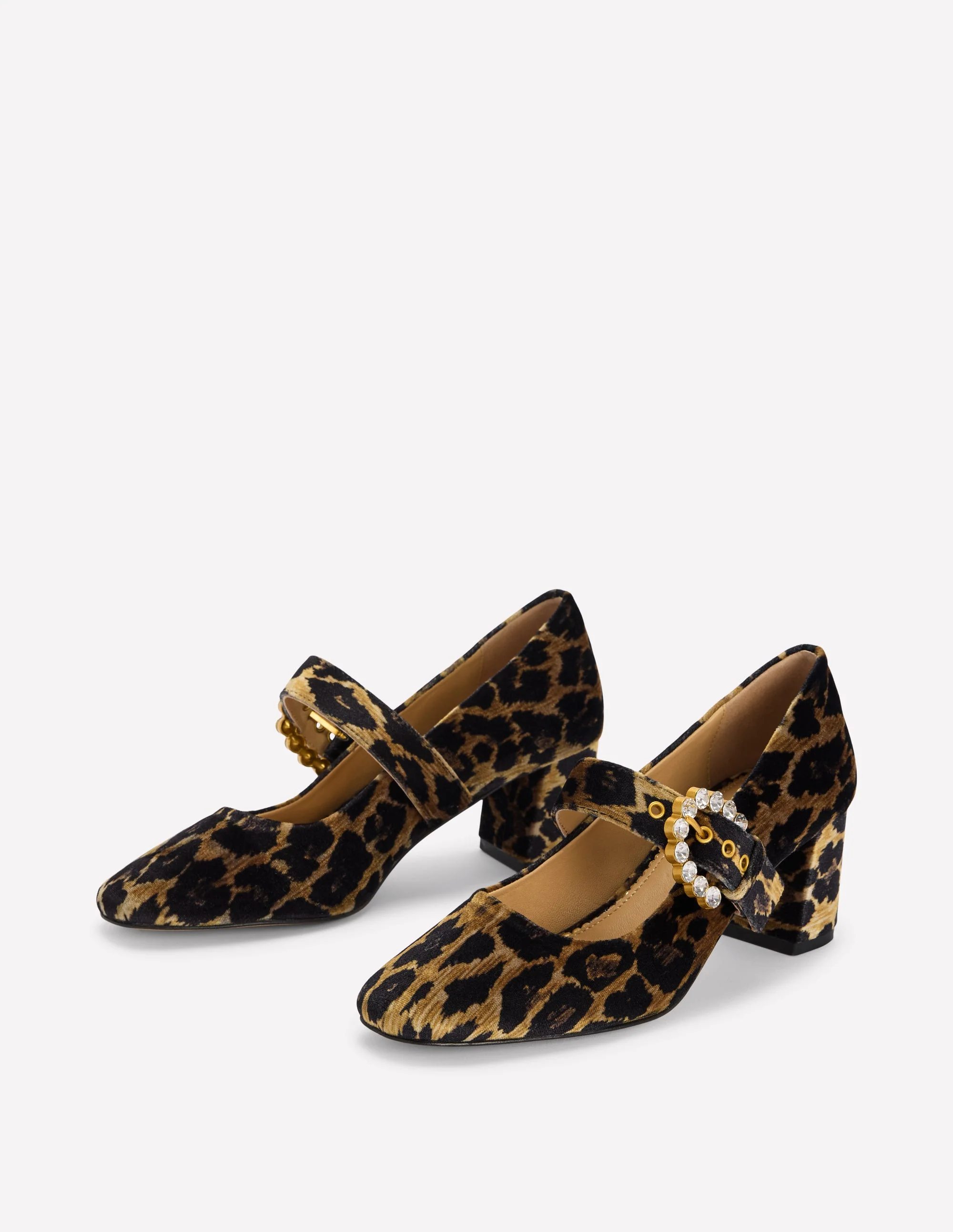Heeled Buckle Mary Janes-Leopard - Image 5