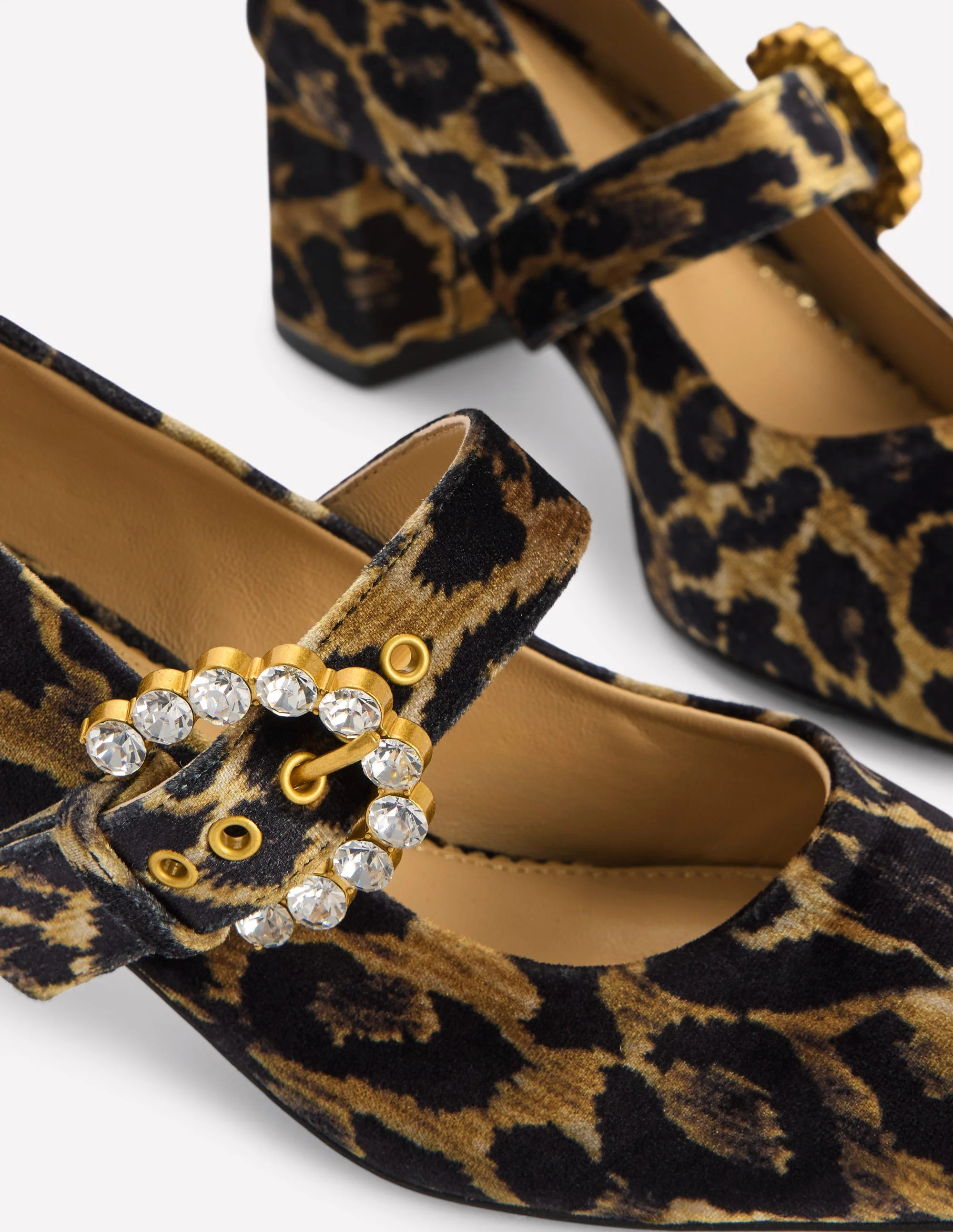 Heeled Buckle Mary Janes-Leopard - Image 6