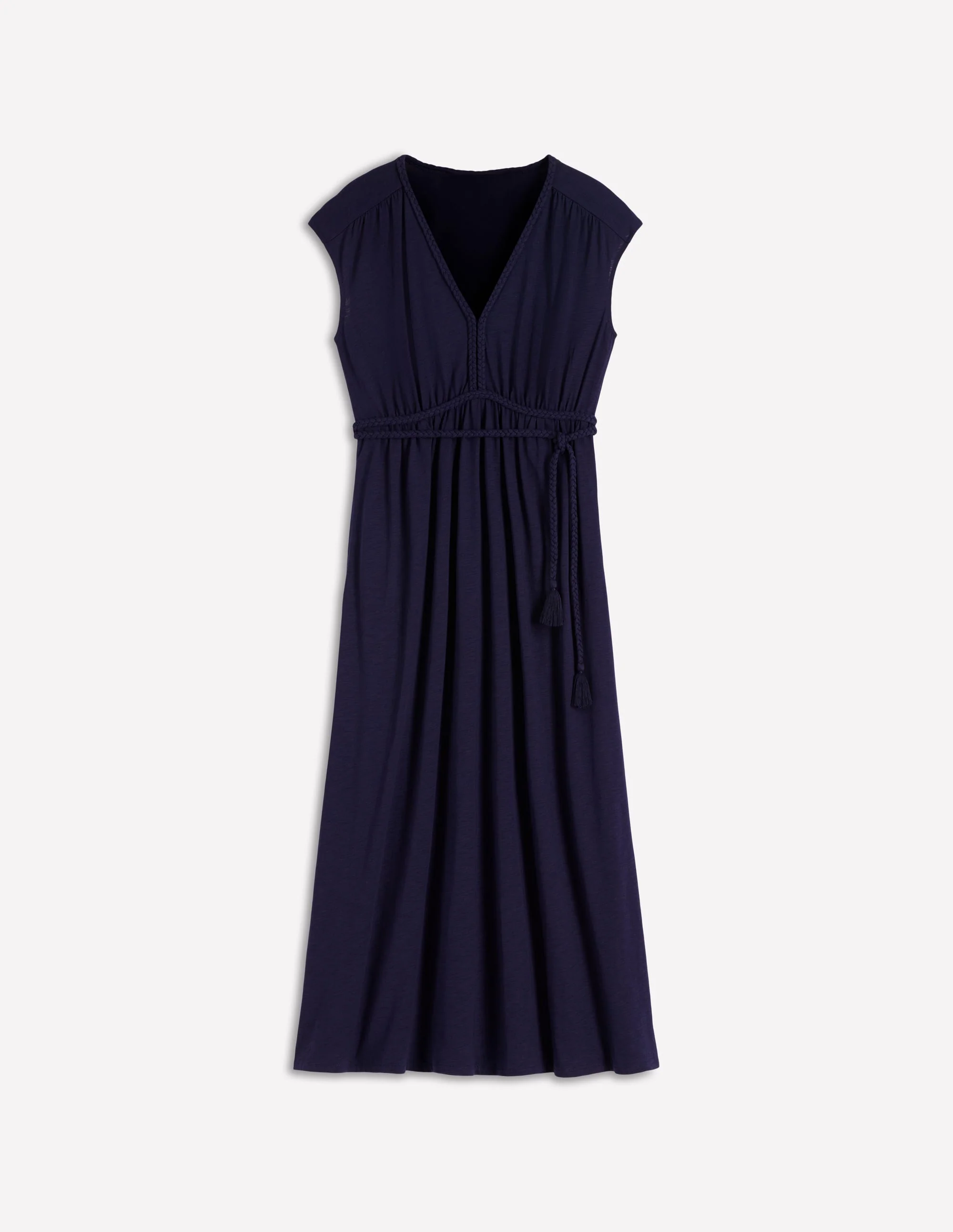 Heidi Ruched Rope Jersey Dress-Navy - Image 5