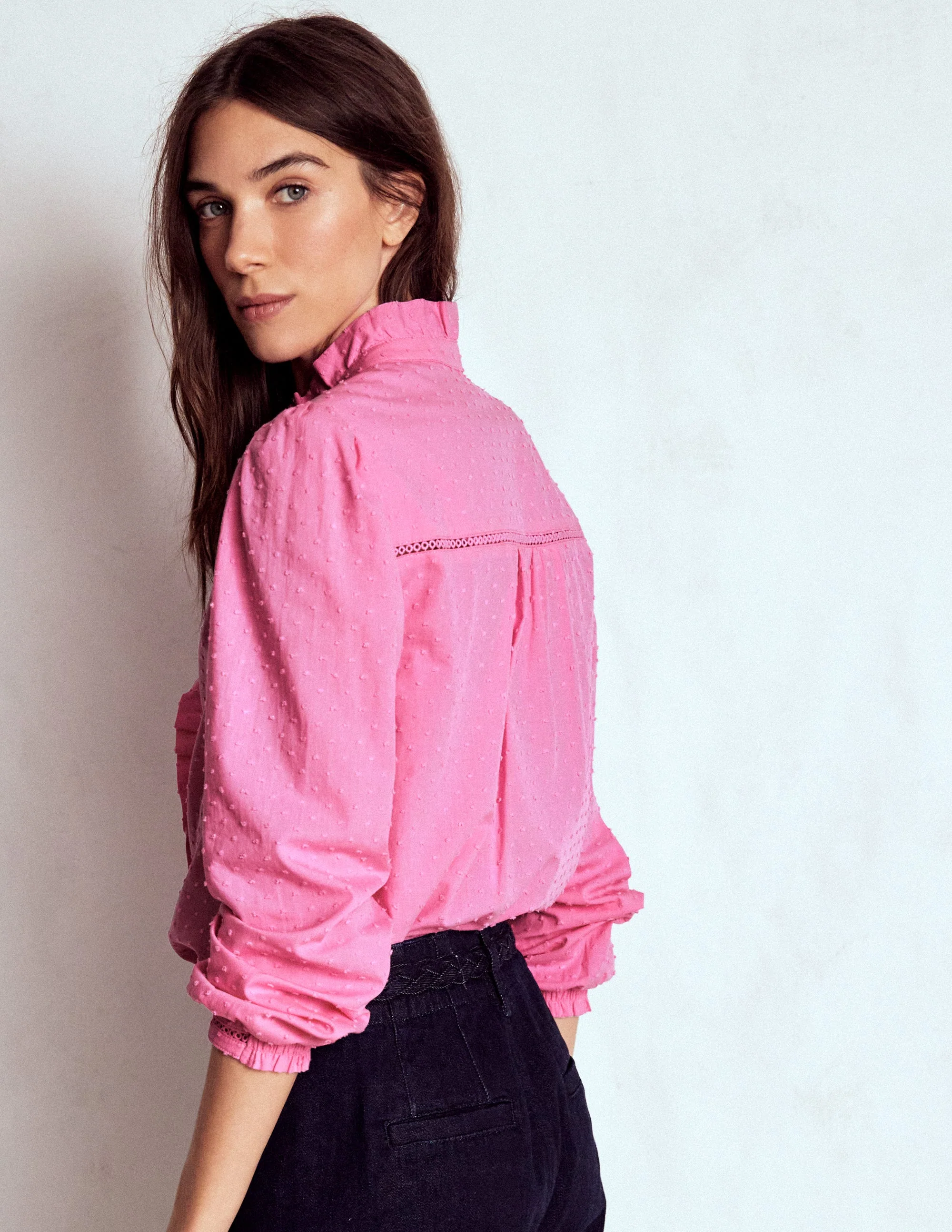 Helena Cotton Dobby Top-Rose Bloom - Image 3