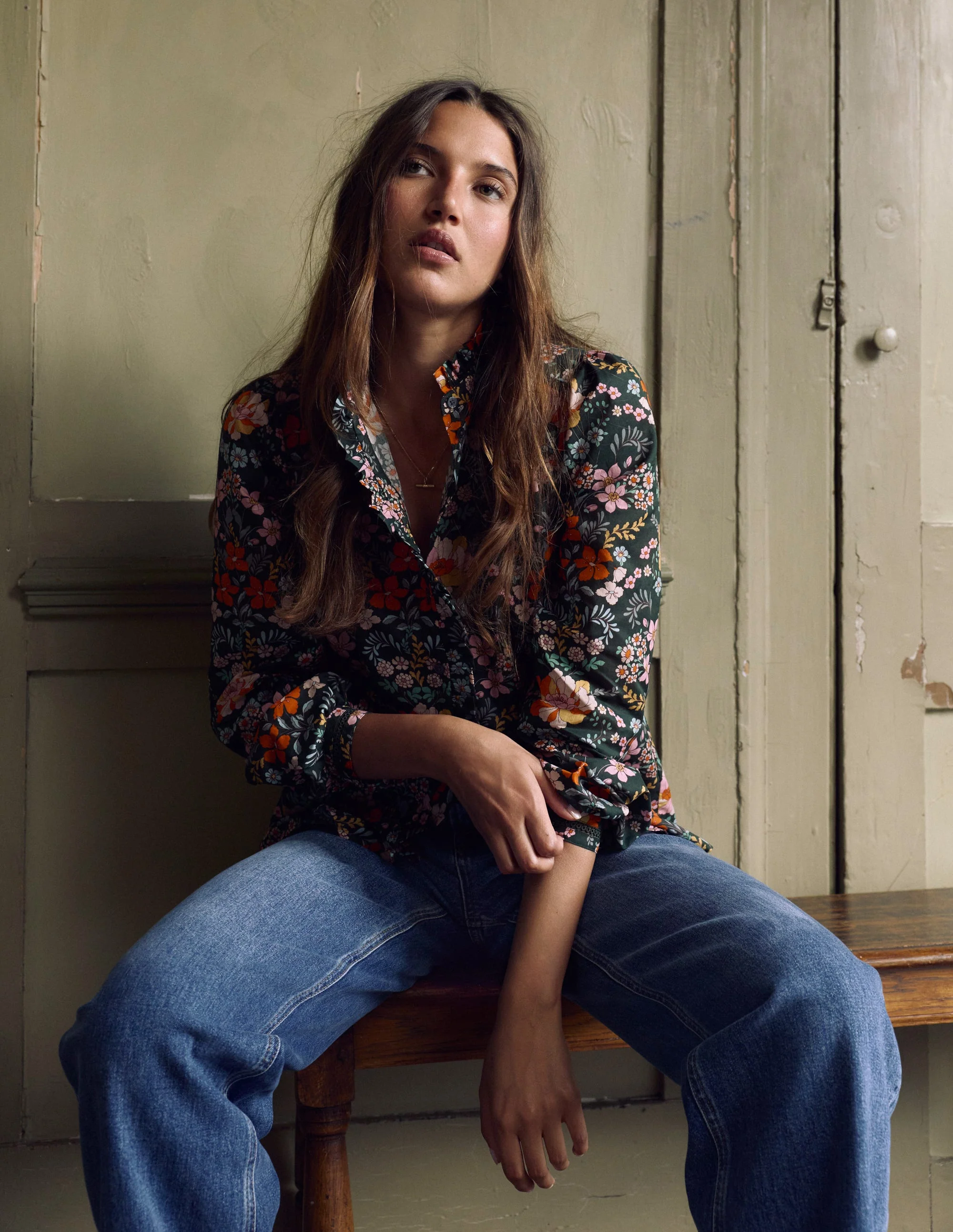 Helena Cotton Top-Forest, Flourishing Garden - Image 5