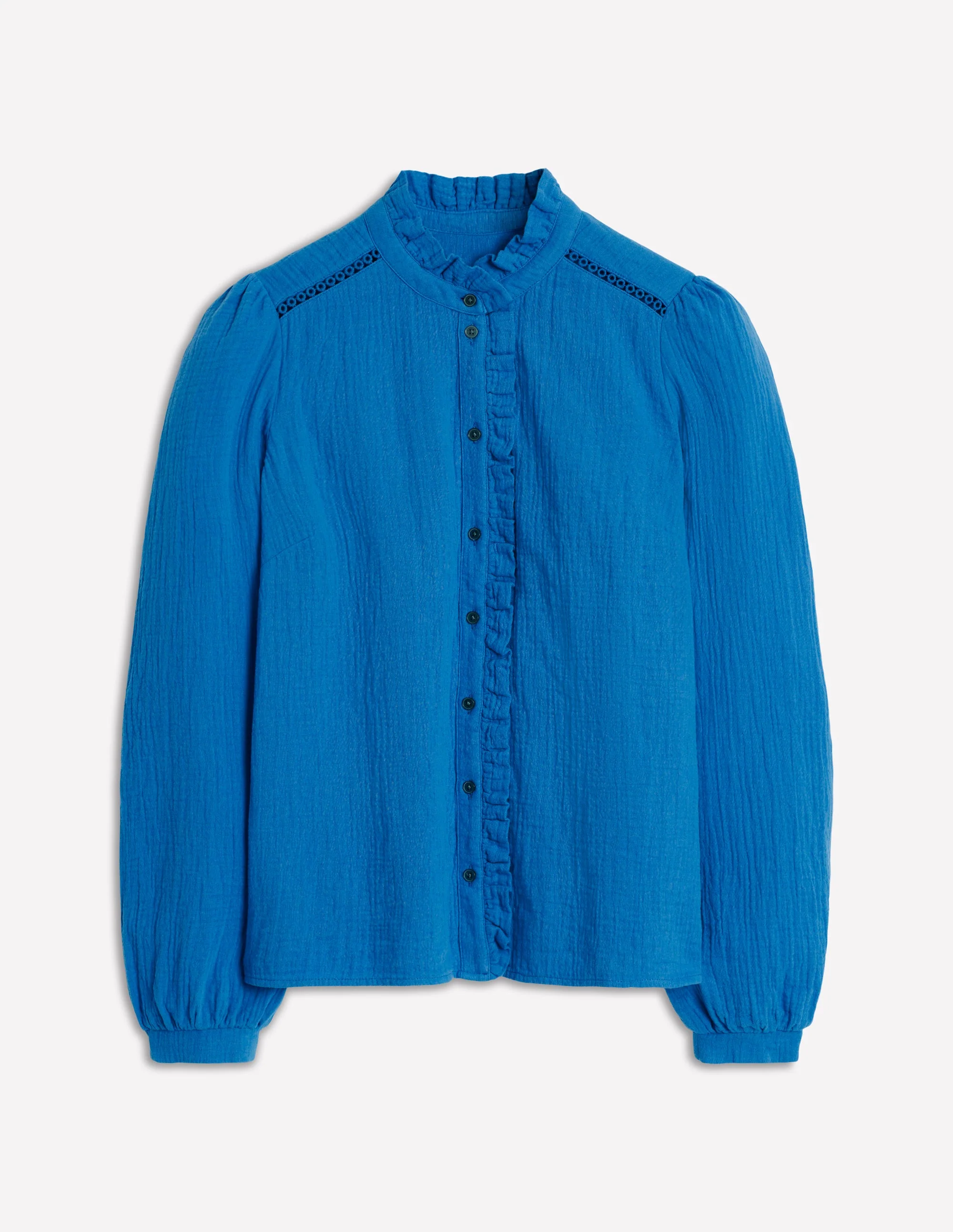 Helena Double Cloth Top-Kingfisher Blue - Image 5