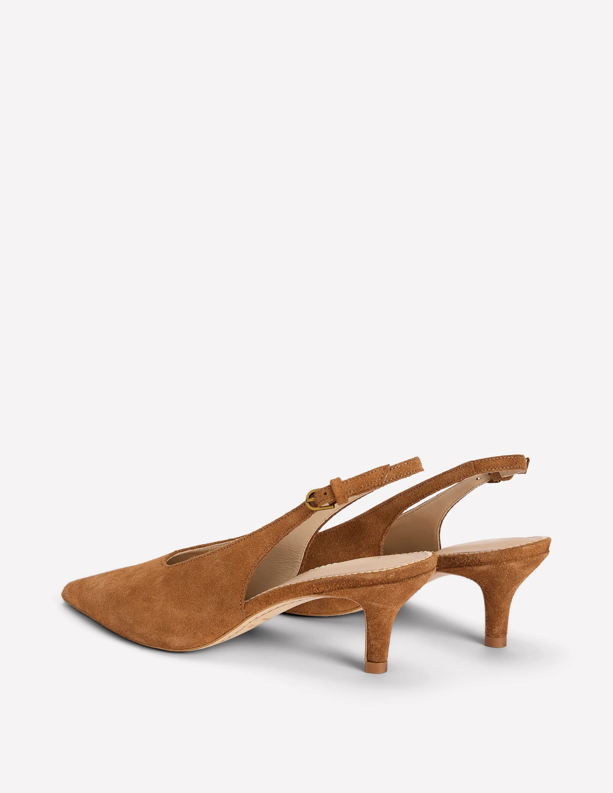 High Cut Slingback Court-Tan - Image 6