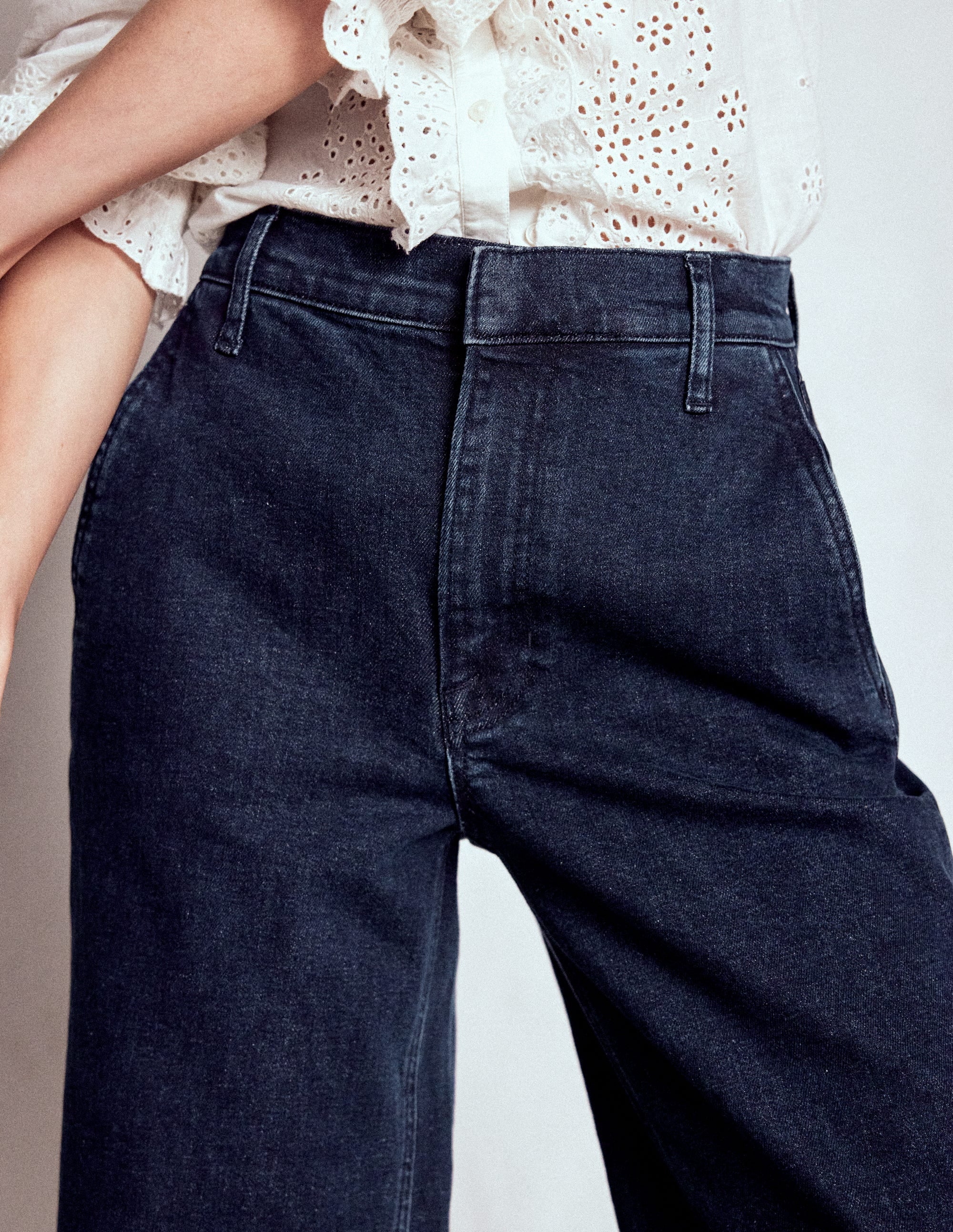 High Rise Clean Wide Jeans-Dark Vintage - Image 5