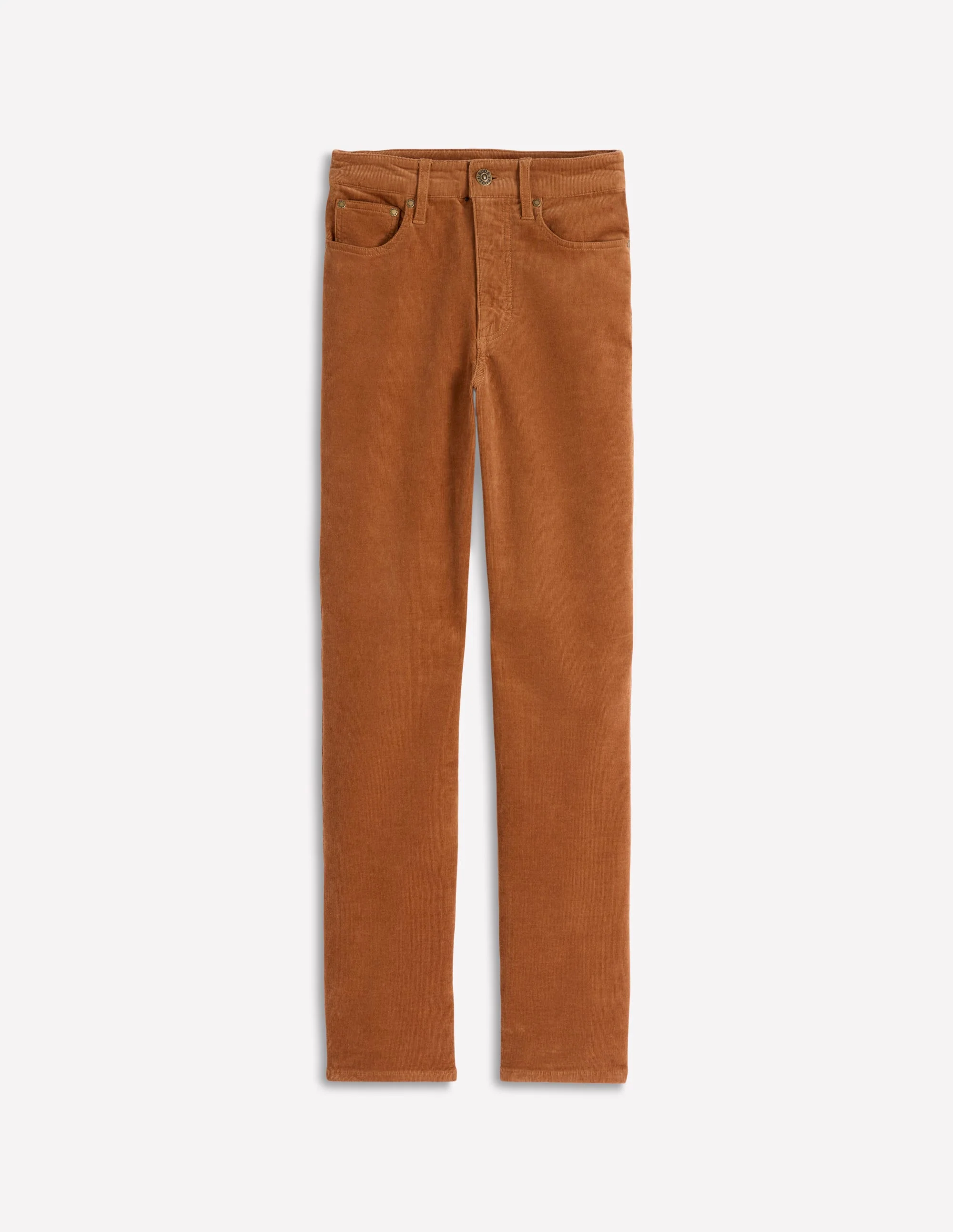 High Rise Cord Slim Jeans-Ginger - Image 6
