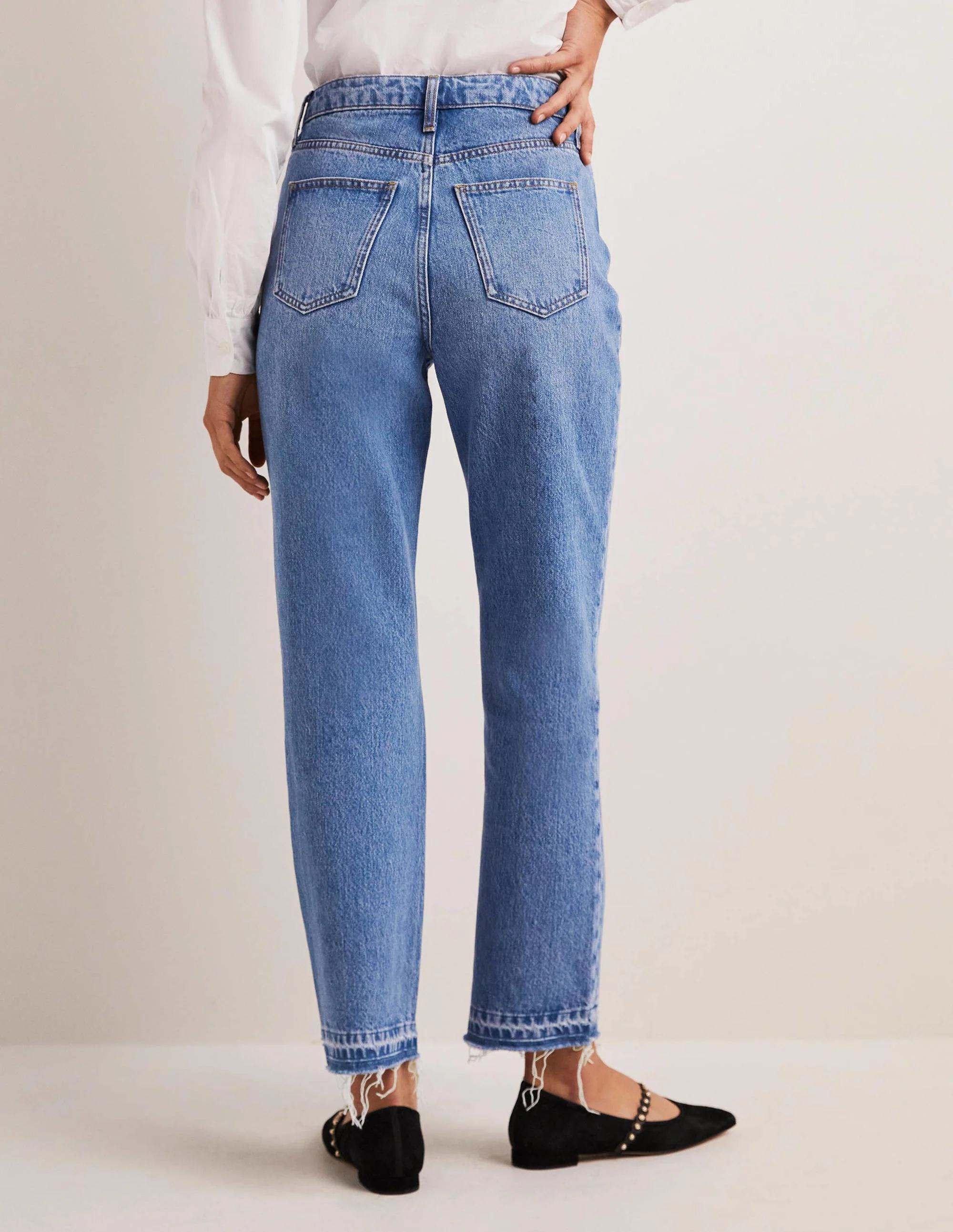 High Rise Straight Leg Jeans-Light Vintage - Image 3