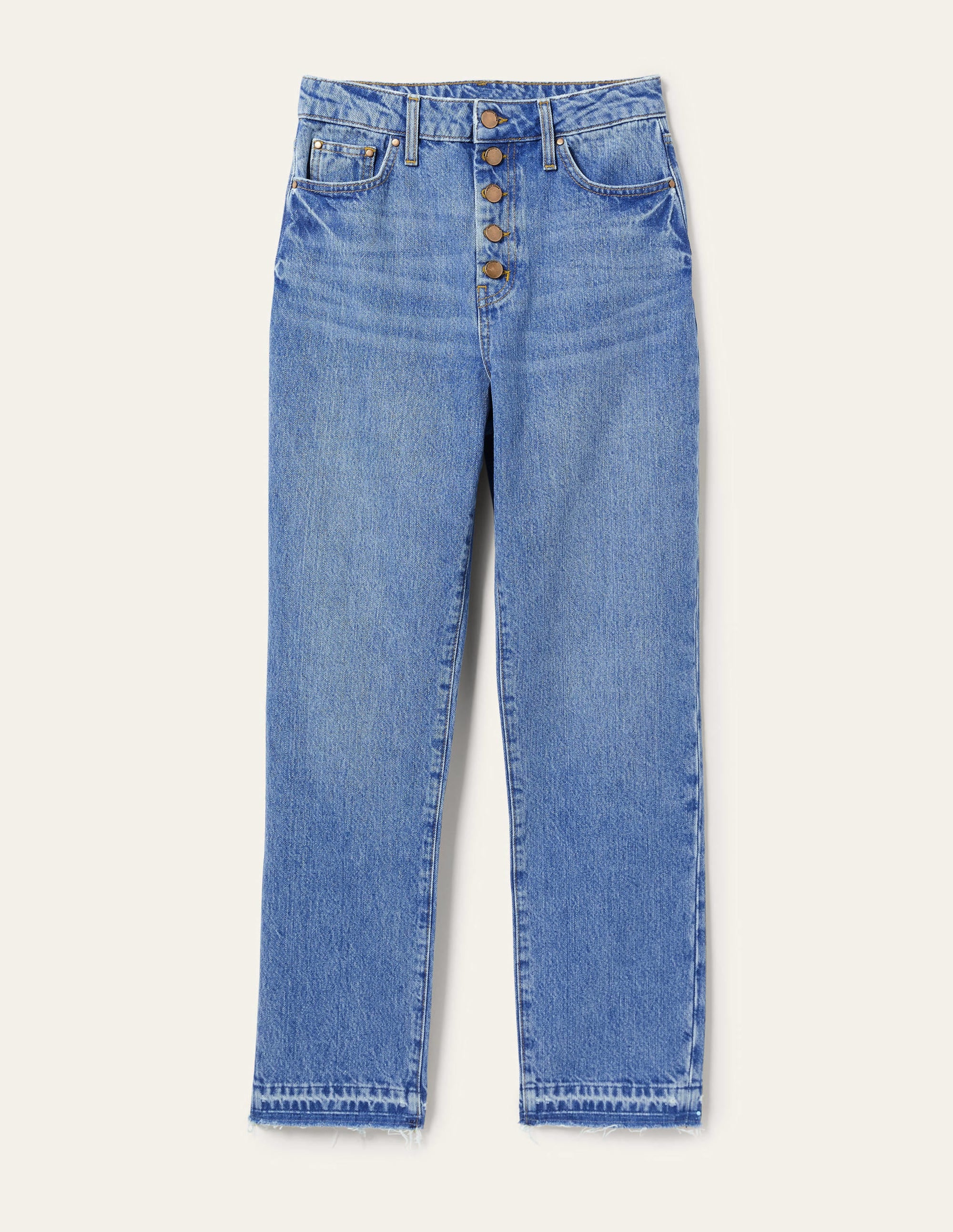 High Rise Straight Leg Jeans-Light Vintage - Image 5