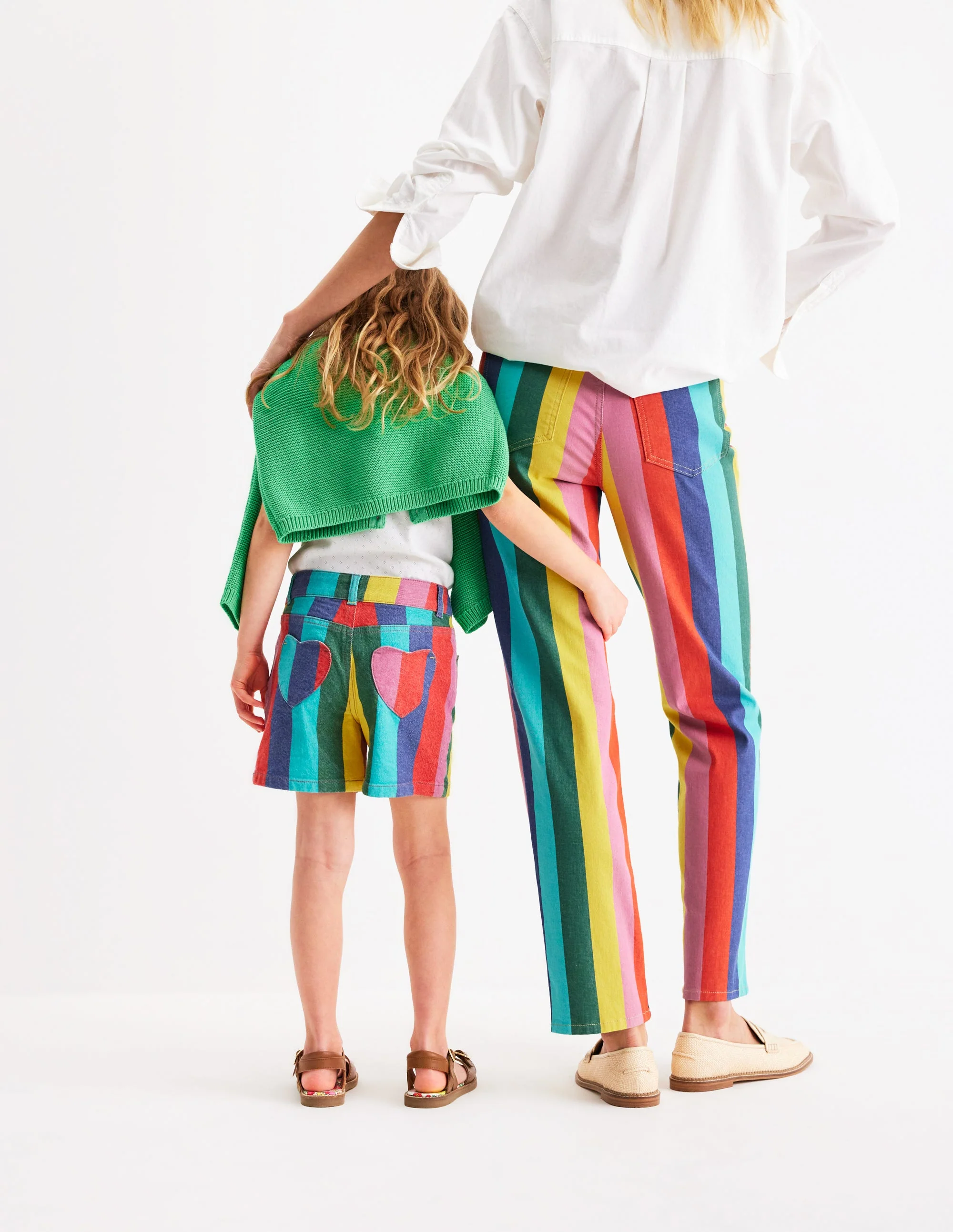 High Rise Stripe Jeans-Multi Stripe - Image 6