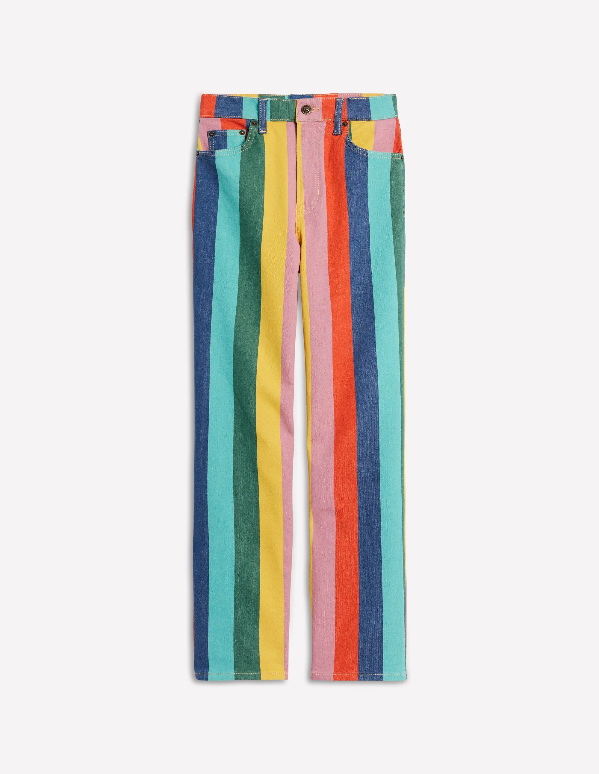 High Rise Stripe Jeans-Multi Stripe - Image 7