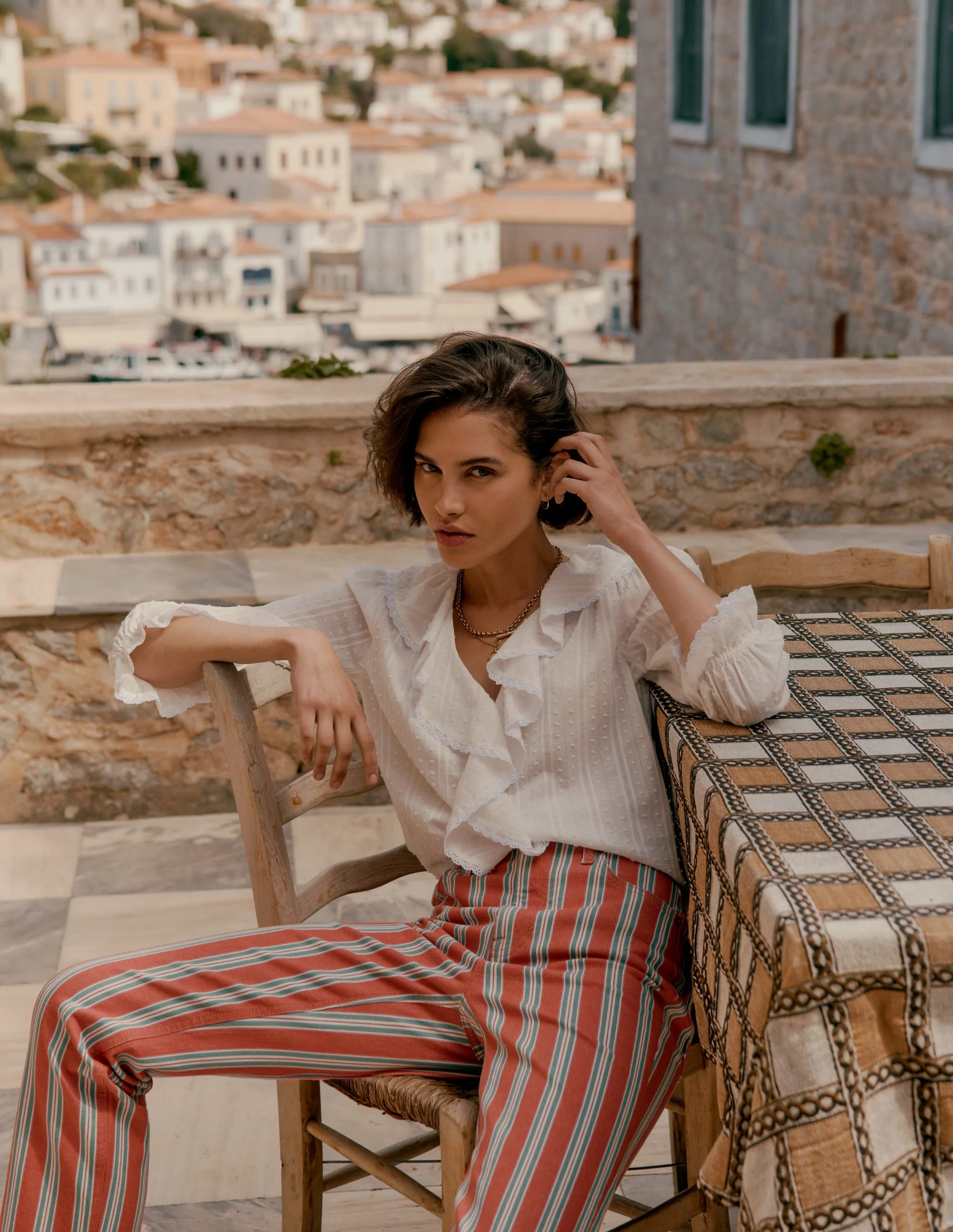 High Rise Stripe Jeans-Red, Blue and Pink Stripe - Image 2