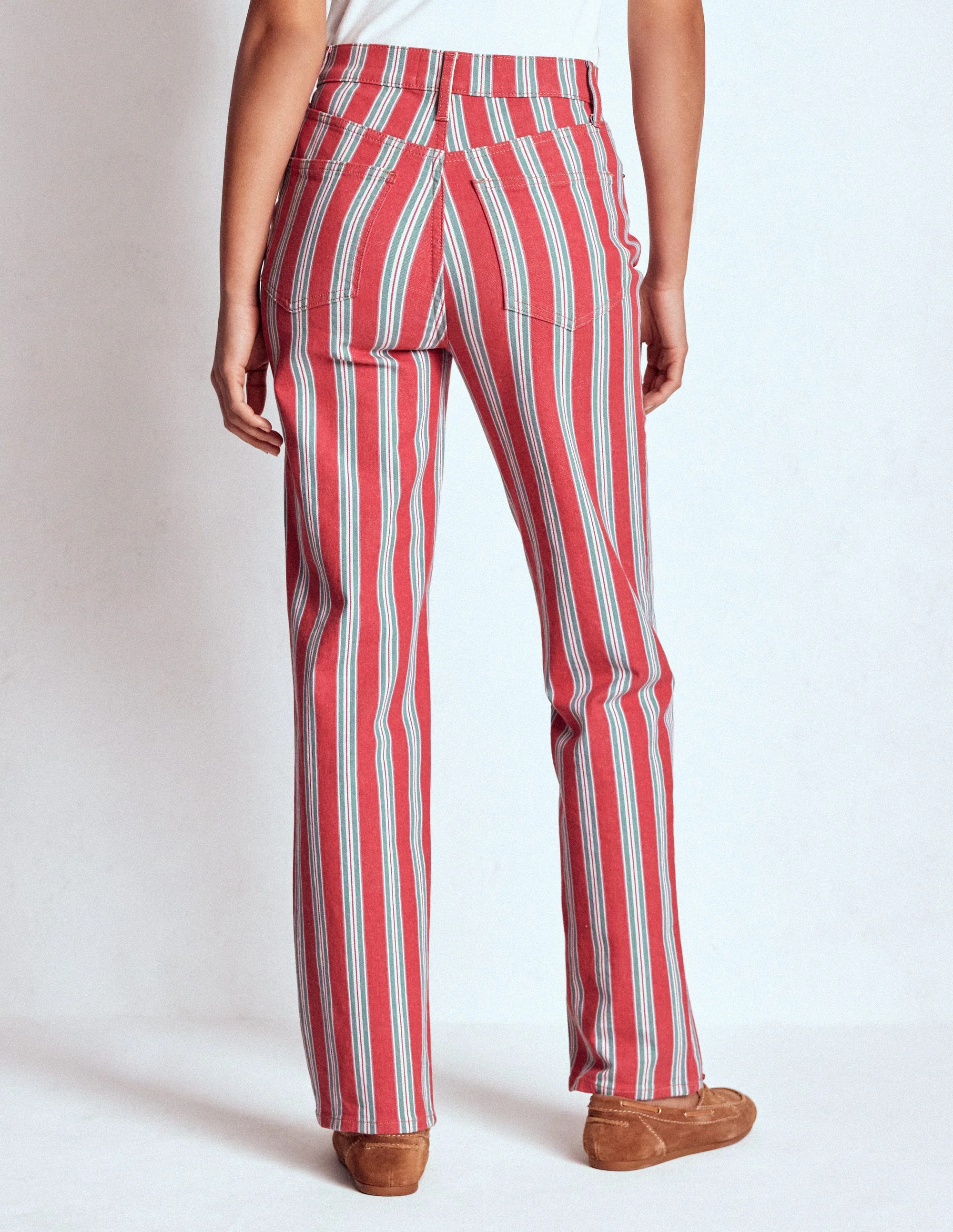 High Rise Stripe Jeans-Red, Blue and Pink Stripe - Image 8