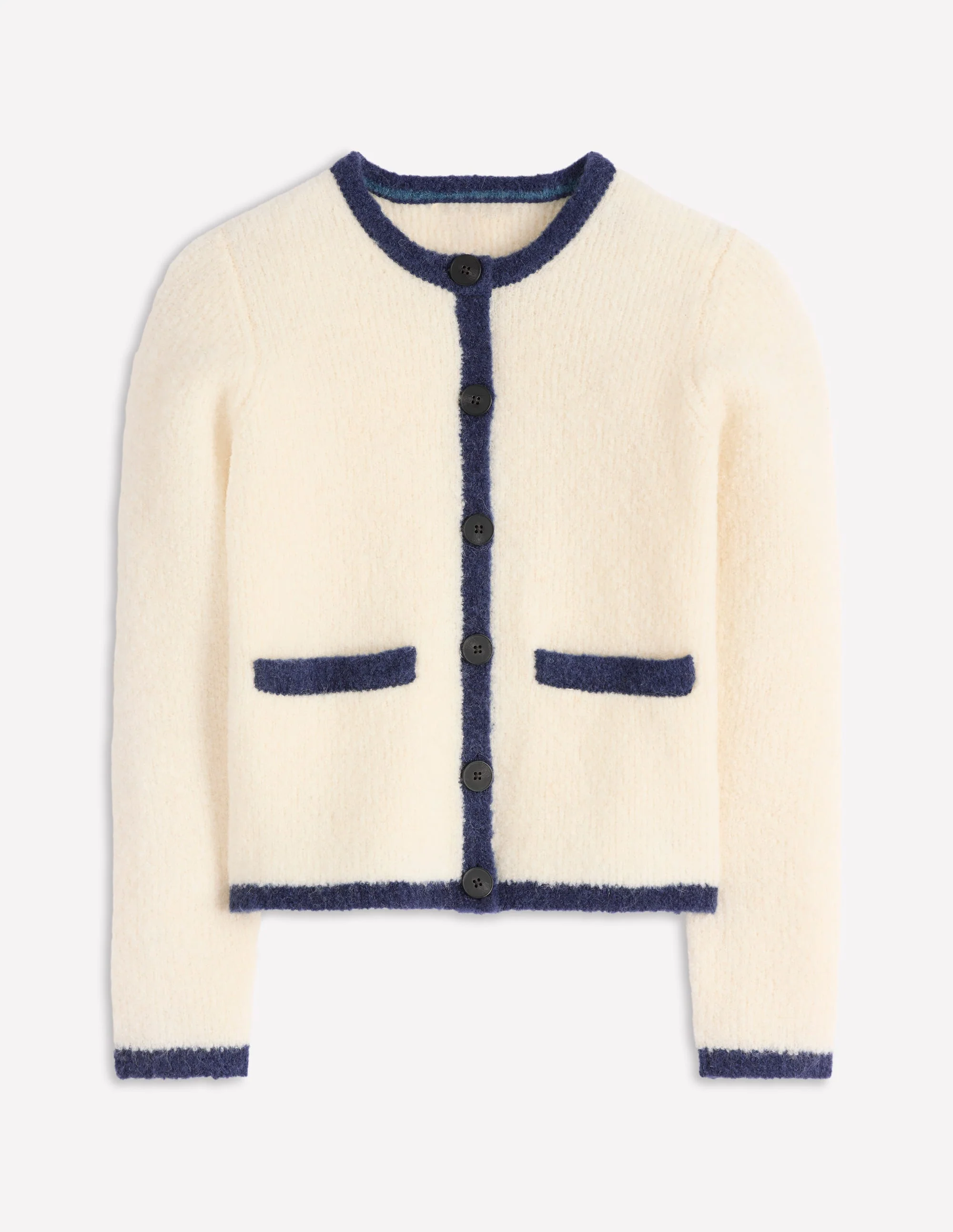 Holly Boucle Knitted Jacket-Warm Ivory, Boucle - Image 6