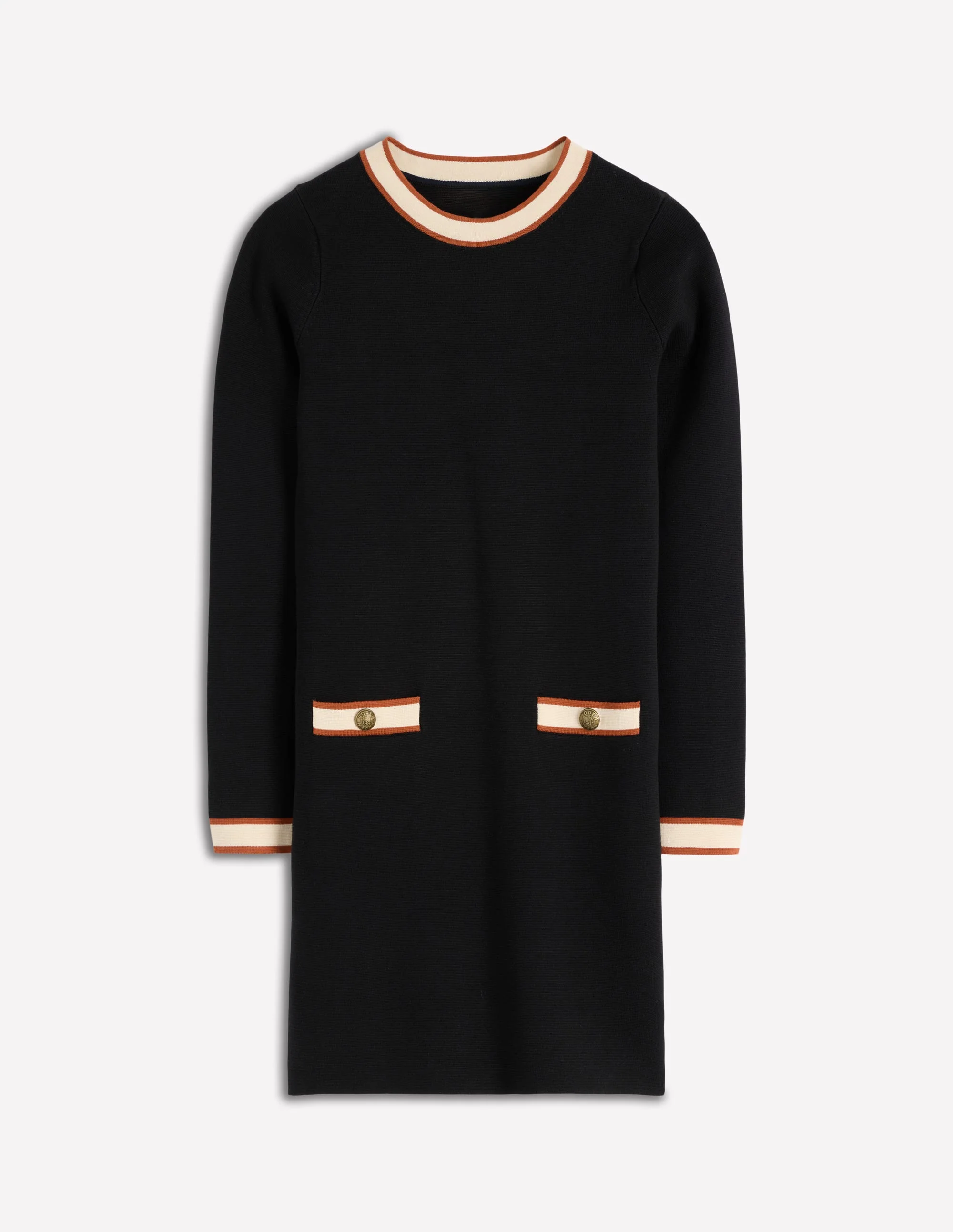 Holly Knitted Shift Dress-Black - Image 5