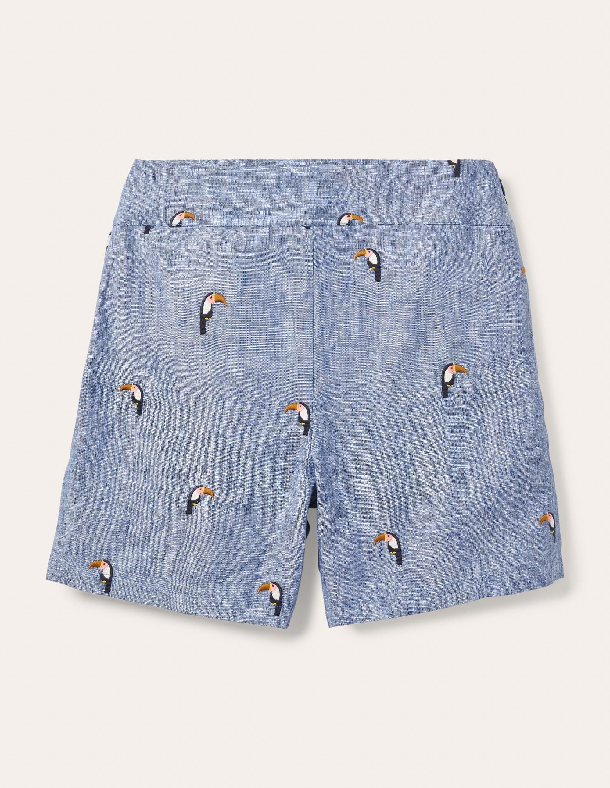 Hornsea Linen Shorts-Chambray with Toucans - Image 6