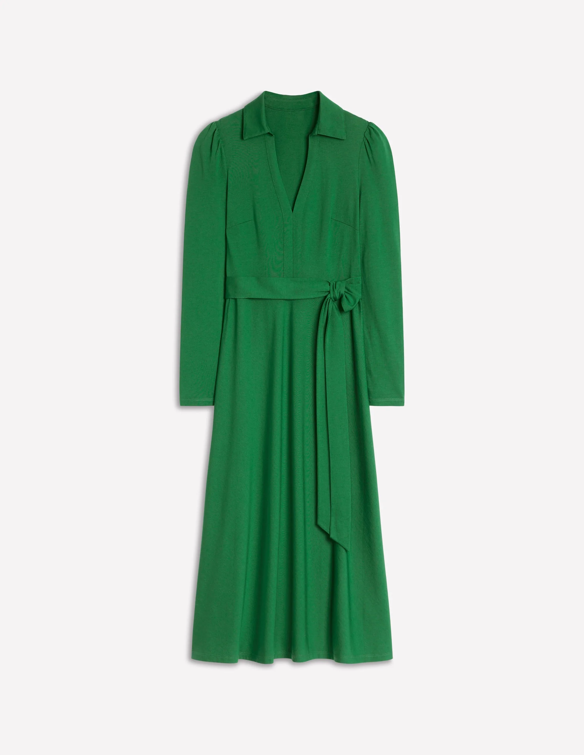 Imogen Collared Jersey Dress-Pine Green - Image 6