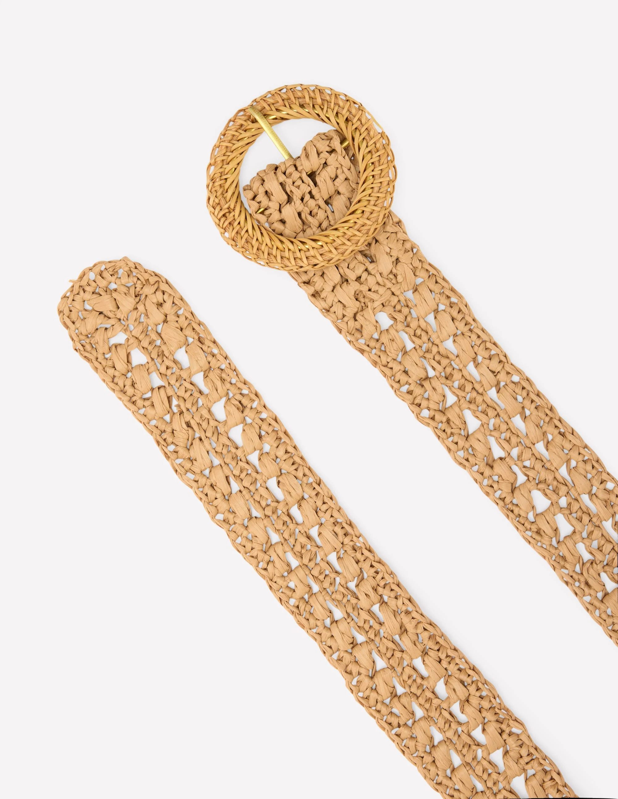 Interest Raffia Belt-Natural - Image 3