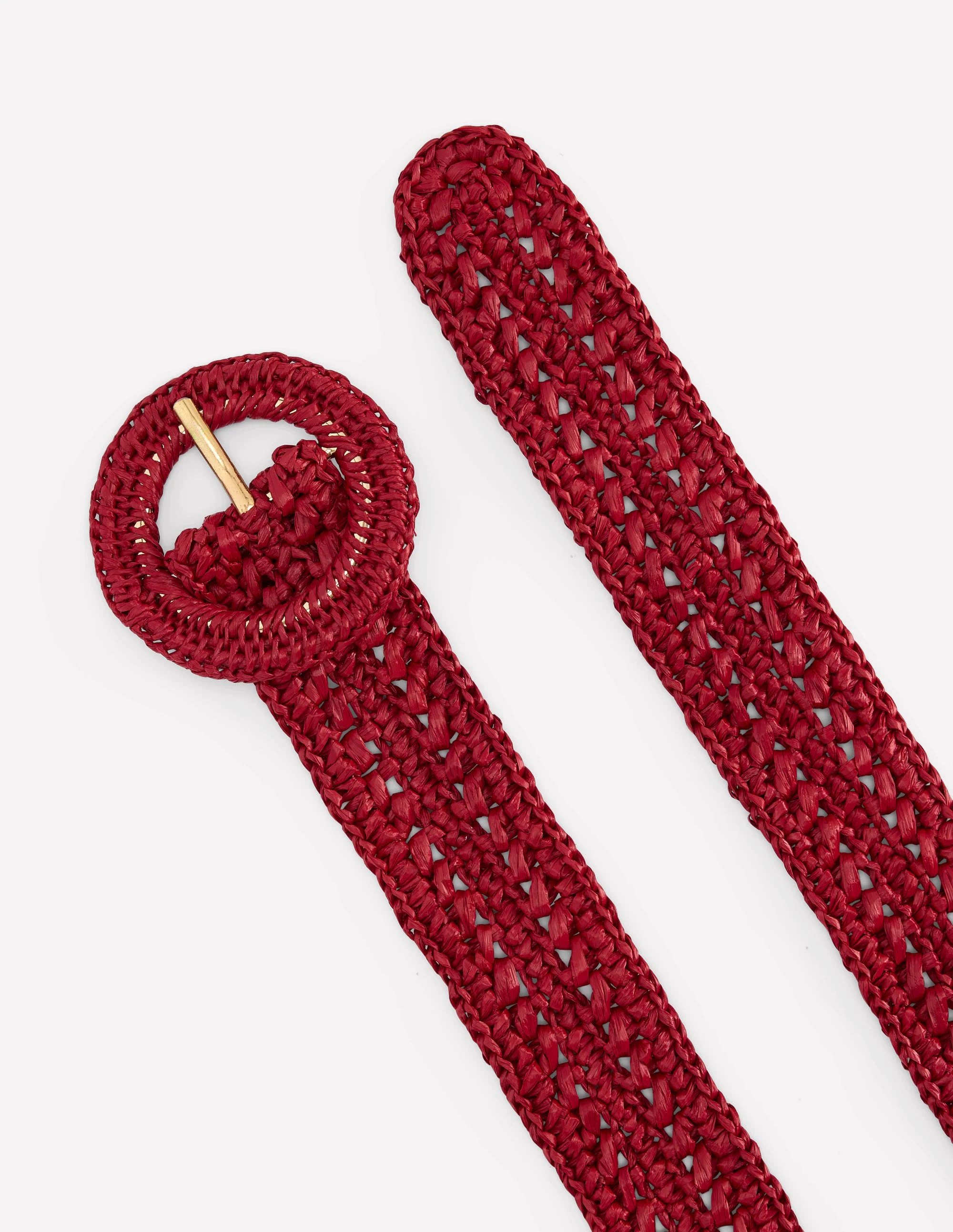 Interest Raffia Belt-Red - Image 2