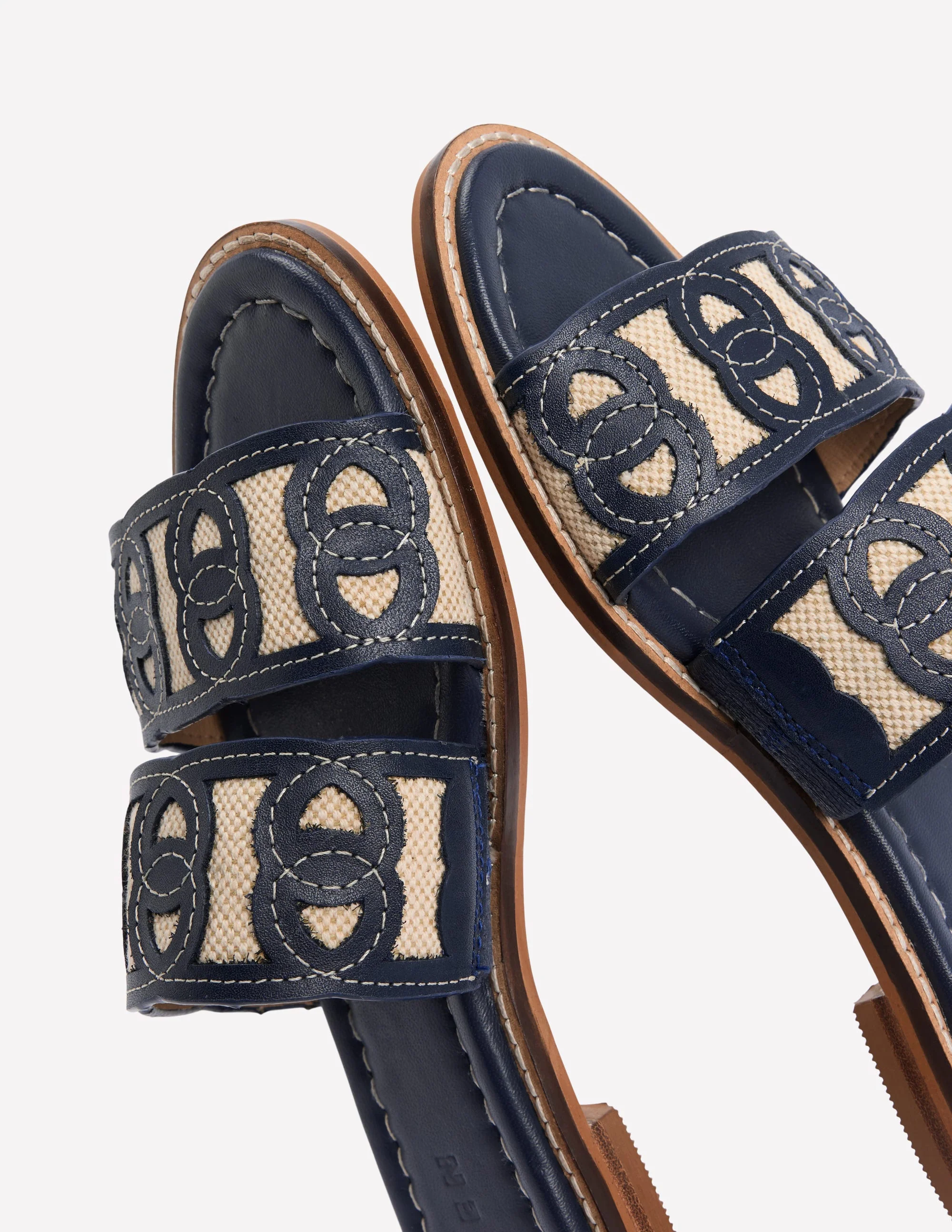 Interlocked Flat Sandal-Navy - Image 5