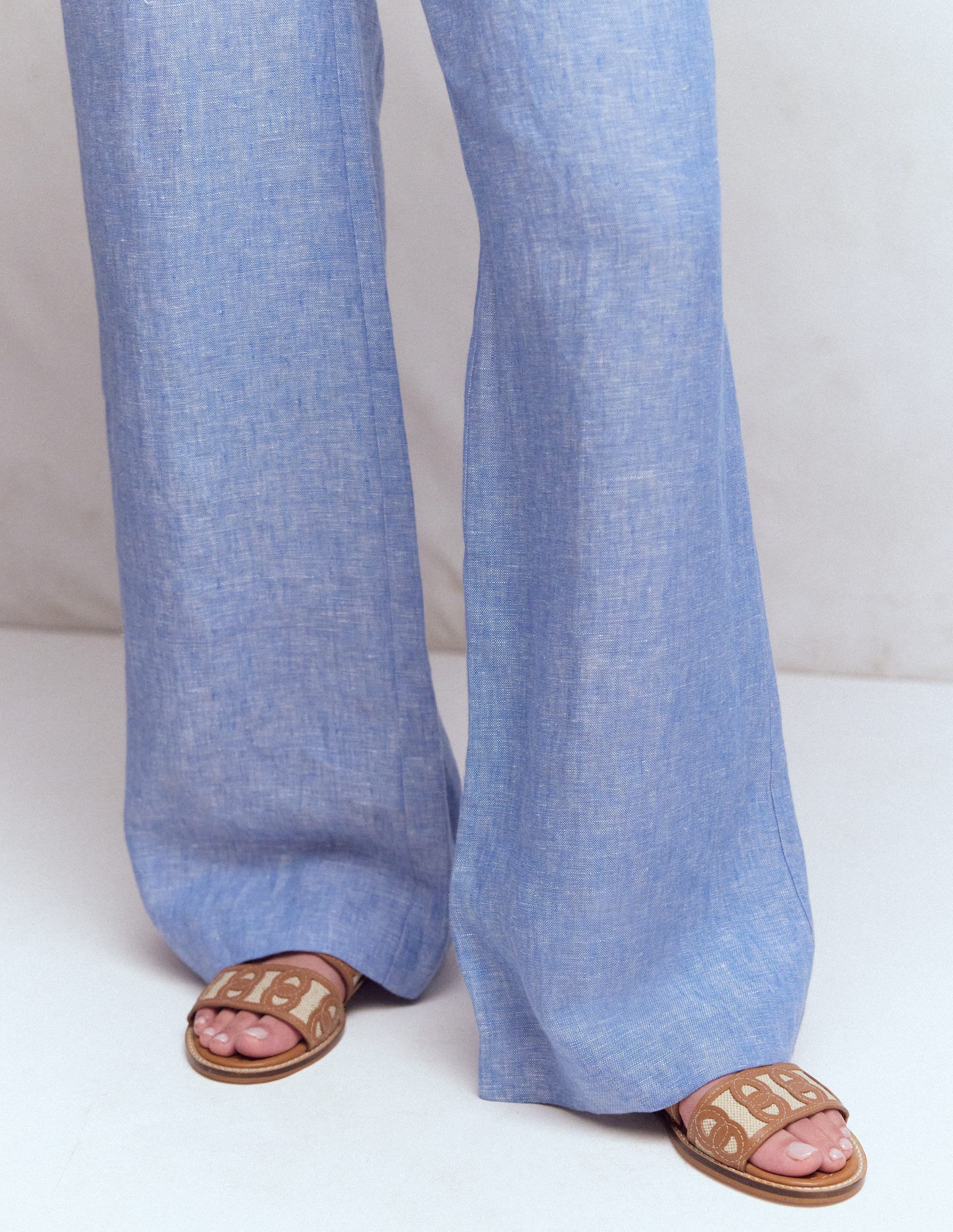 Interlocked Flat Sandal-Tan - Image 2